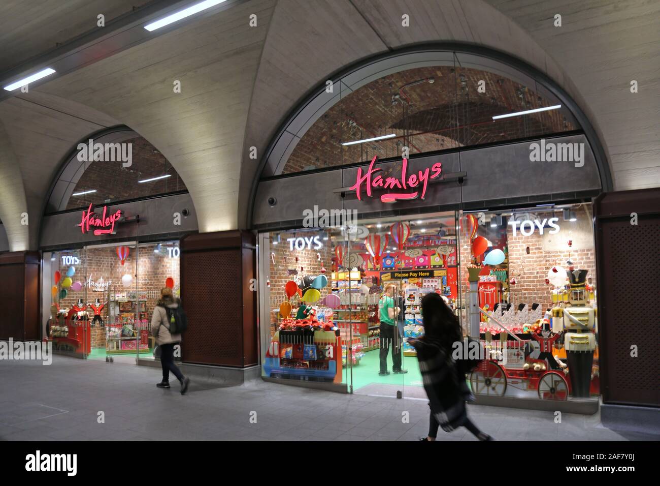 A branch of Hamleys, the UK toy store in the new shopping arcade at London Bridge station, London, UK Stock Photo