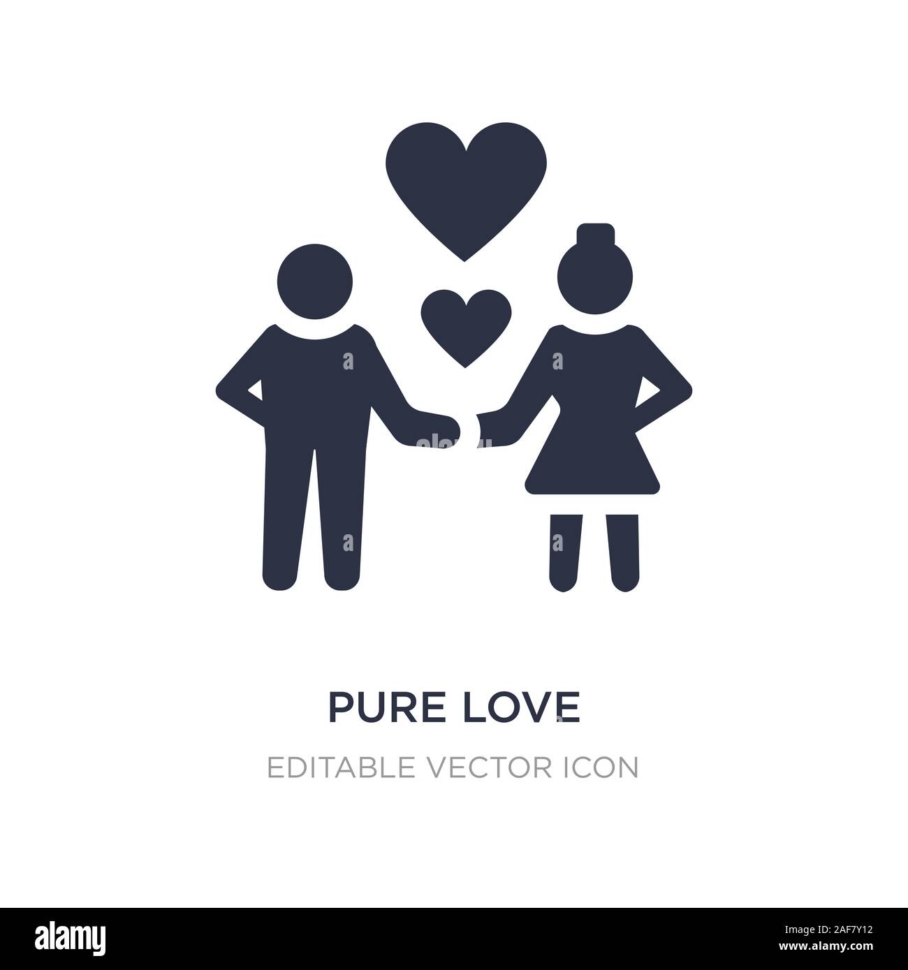 pure love icon on white background. Simple element illustration from