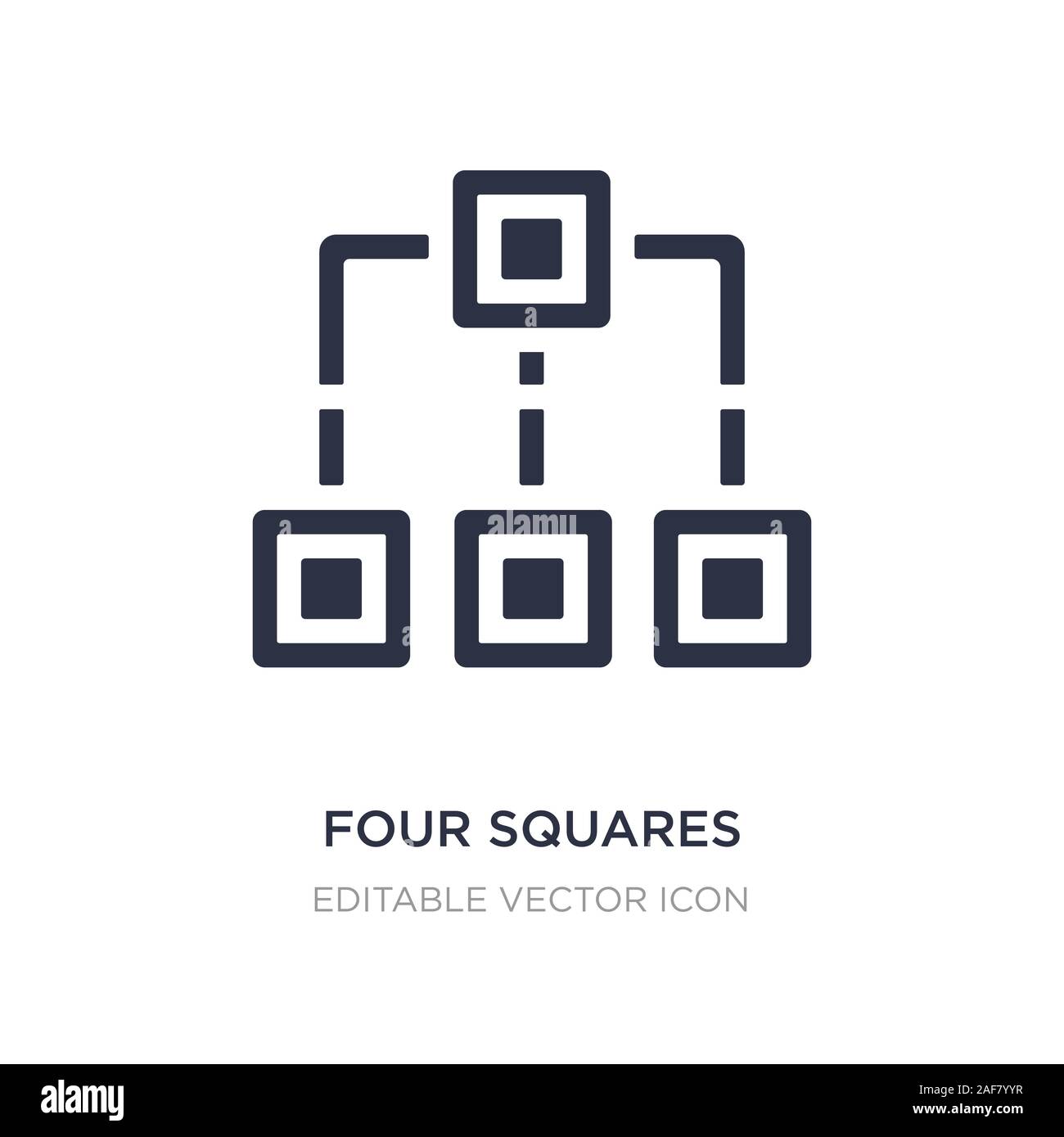 Four Squares Icon From Shapes Collection Thin Linear Four Squares Four  Square Outline Icon Isolated On