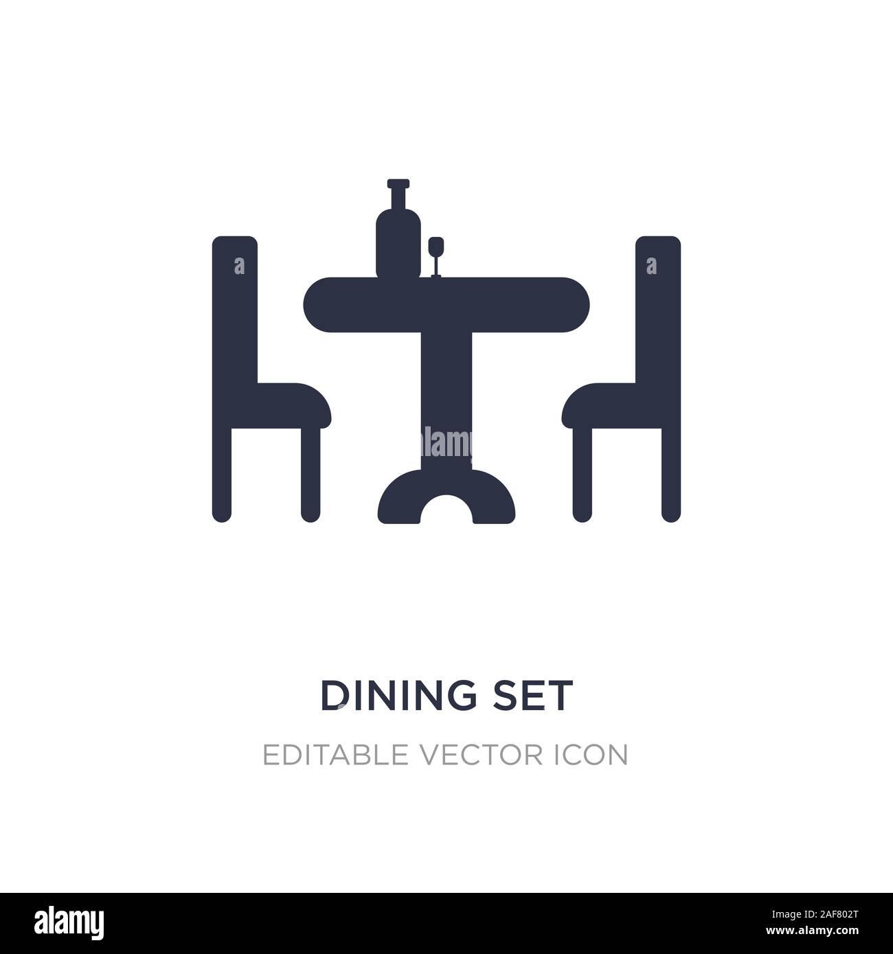 dining set icon on white background. Simple element illustration from