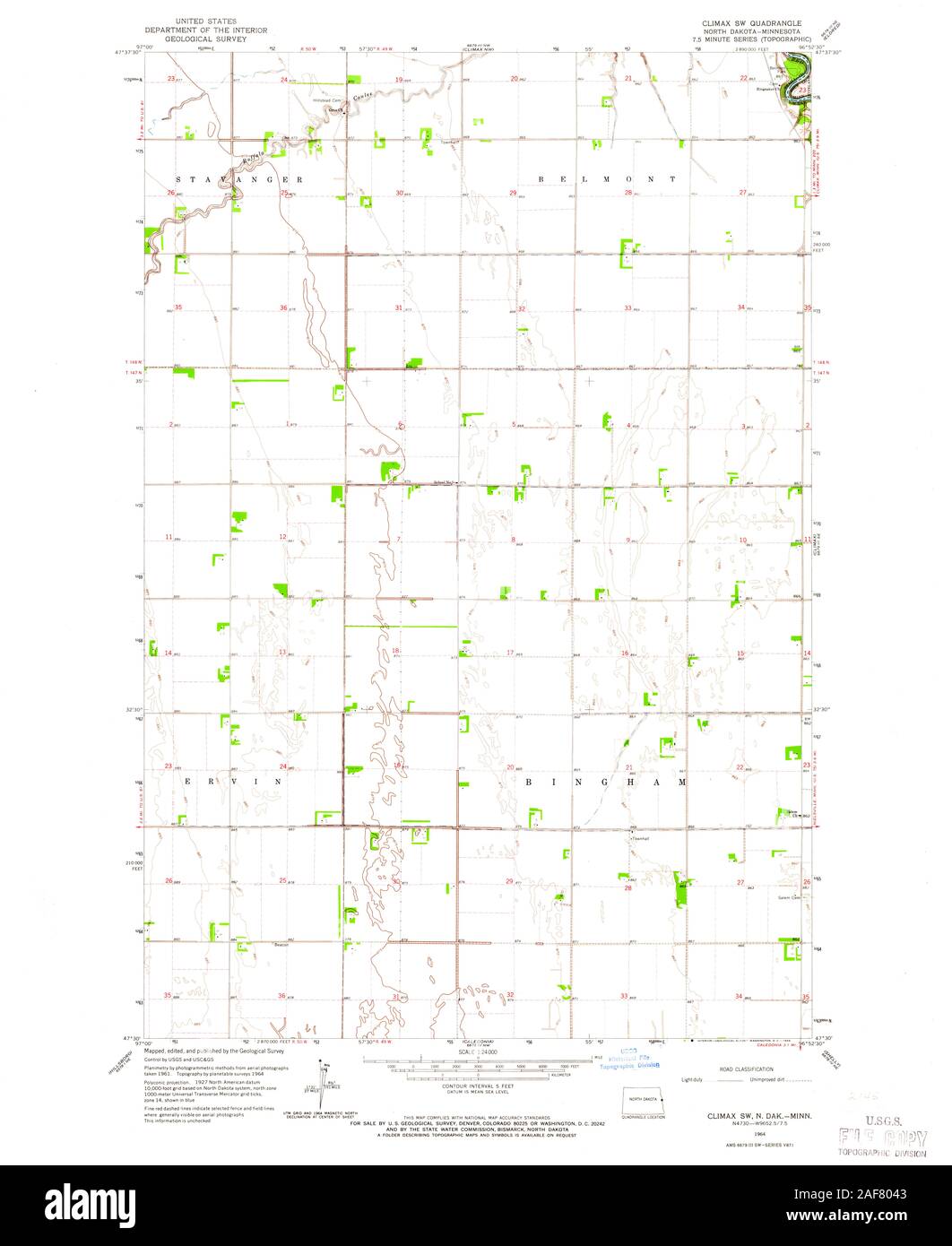 Map of climax hires stock photography and images Alamy