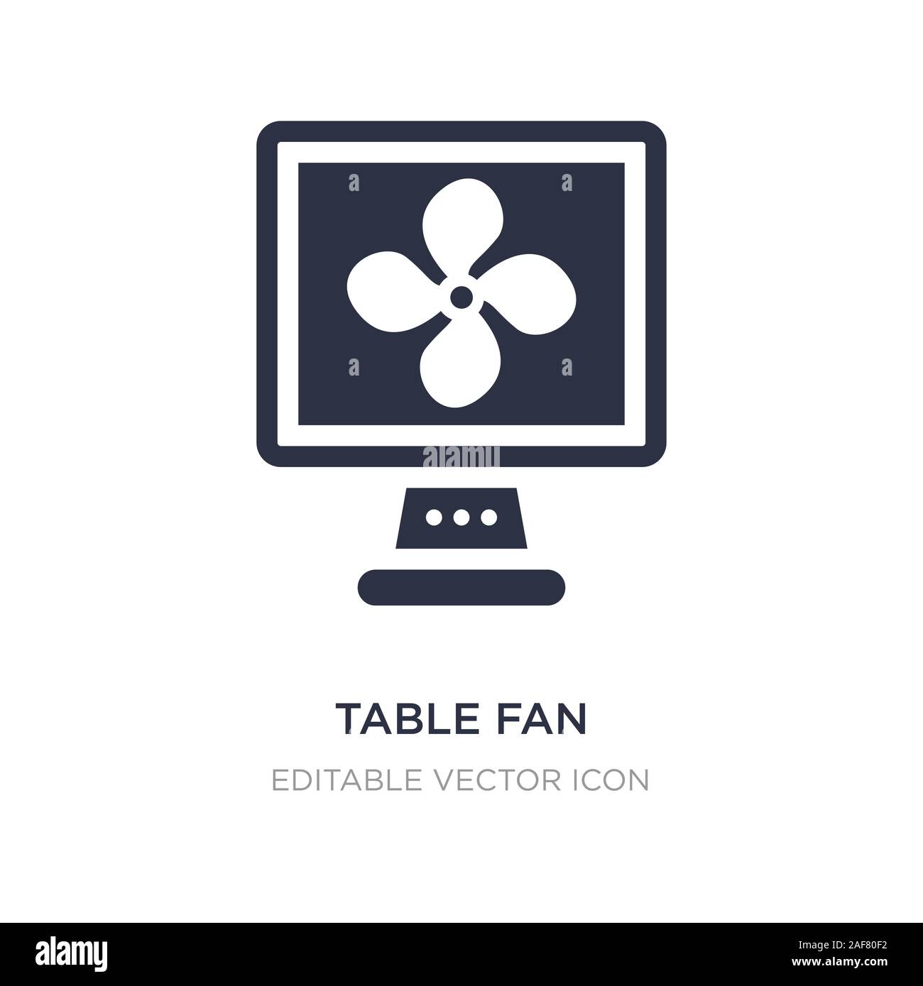 table fan icon on white background. Simple element illustration from