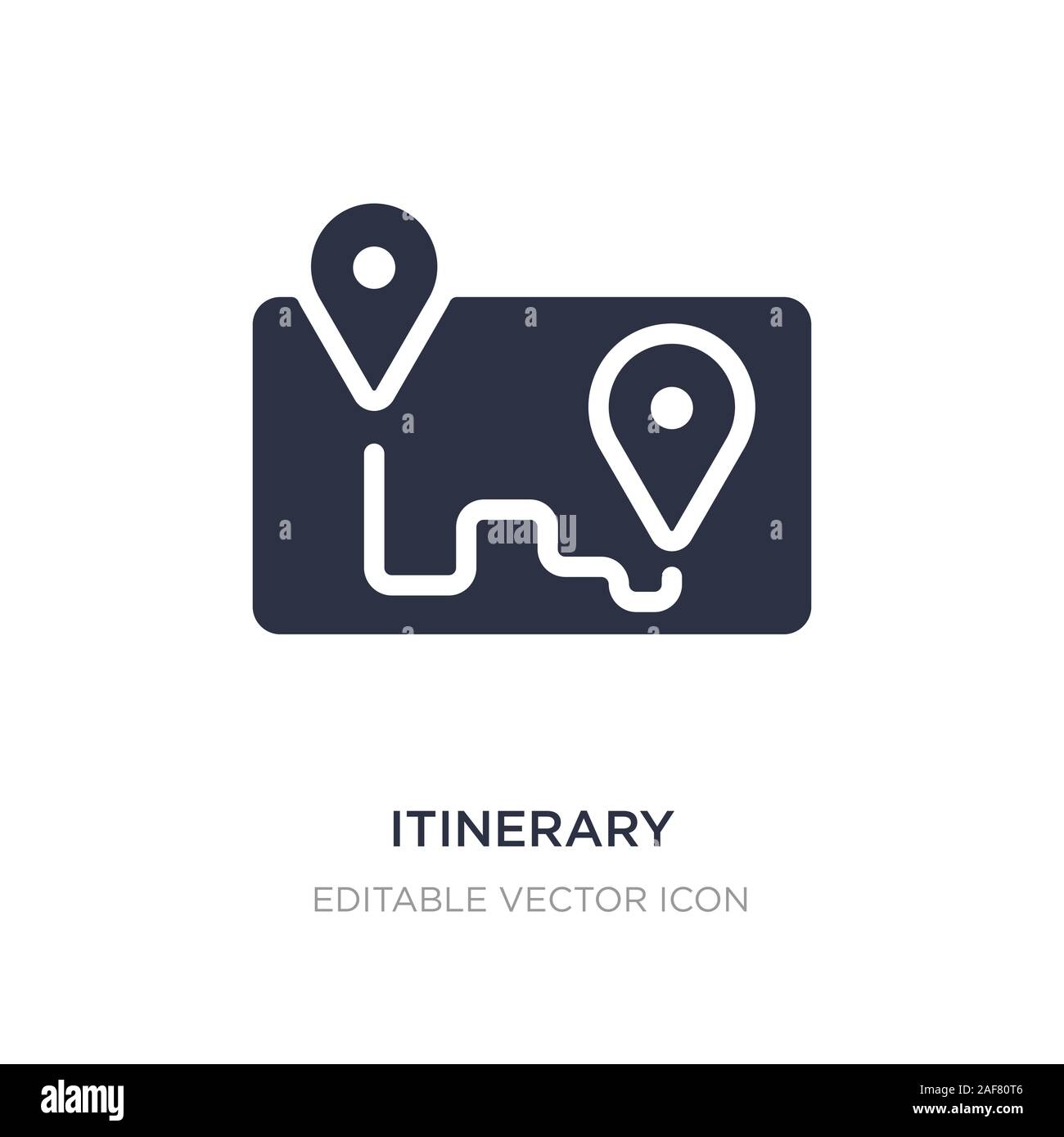 itinerary icon on white background. Simple element illustration from ...