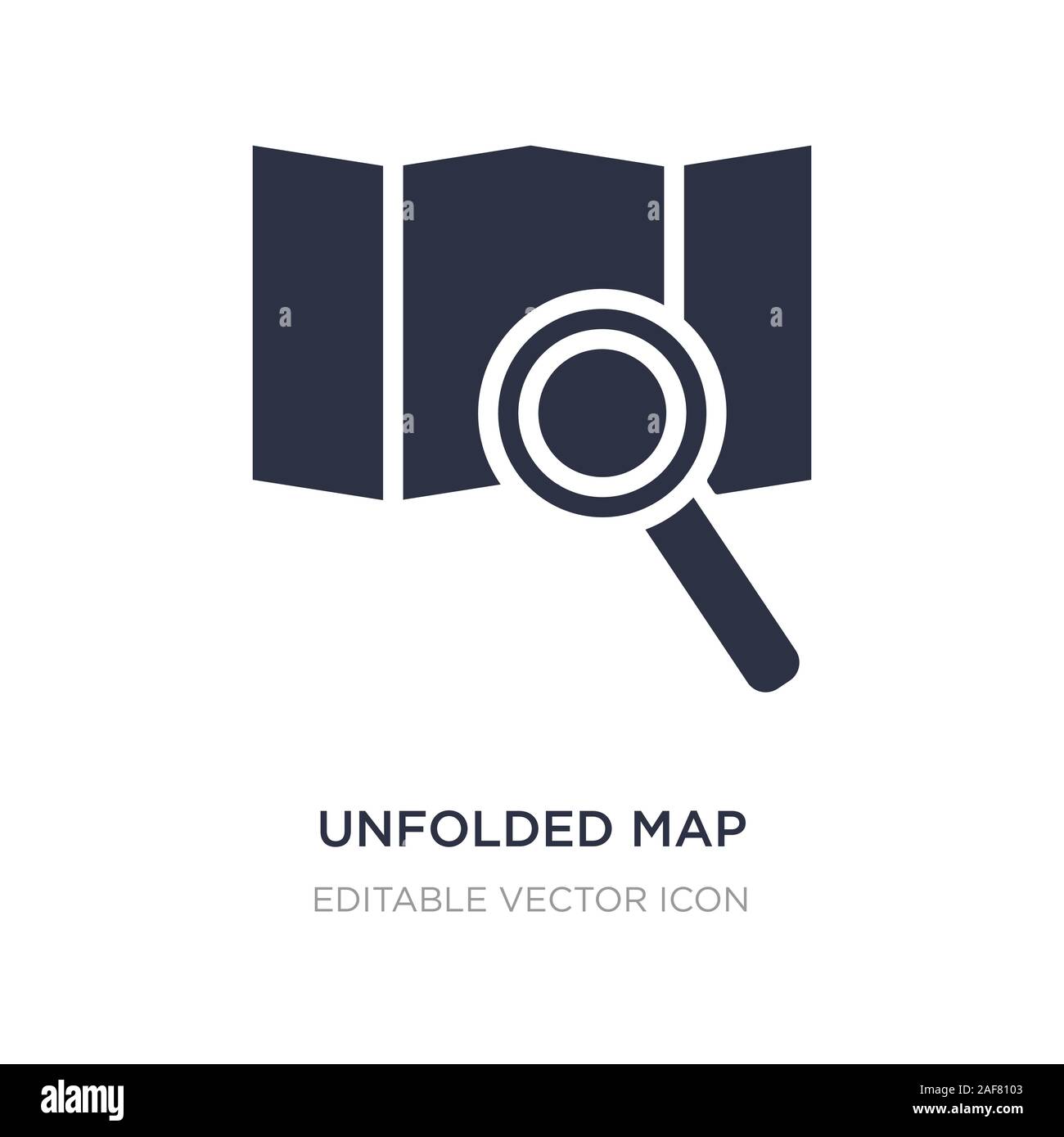 unfolded map icon on white background. Simple element illustration from Travel concept. unfolded map icon symbol design. Stock Vector