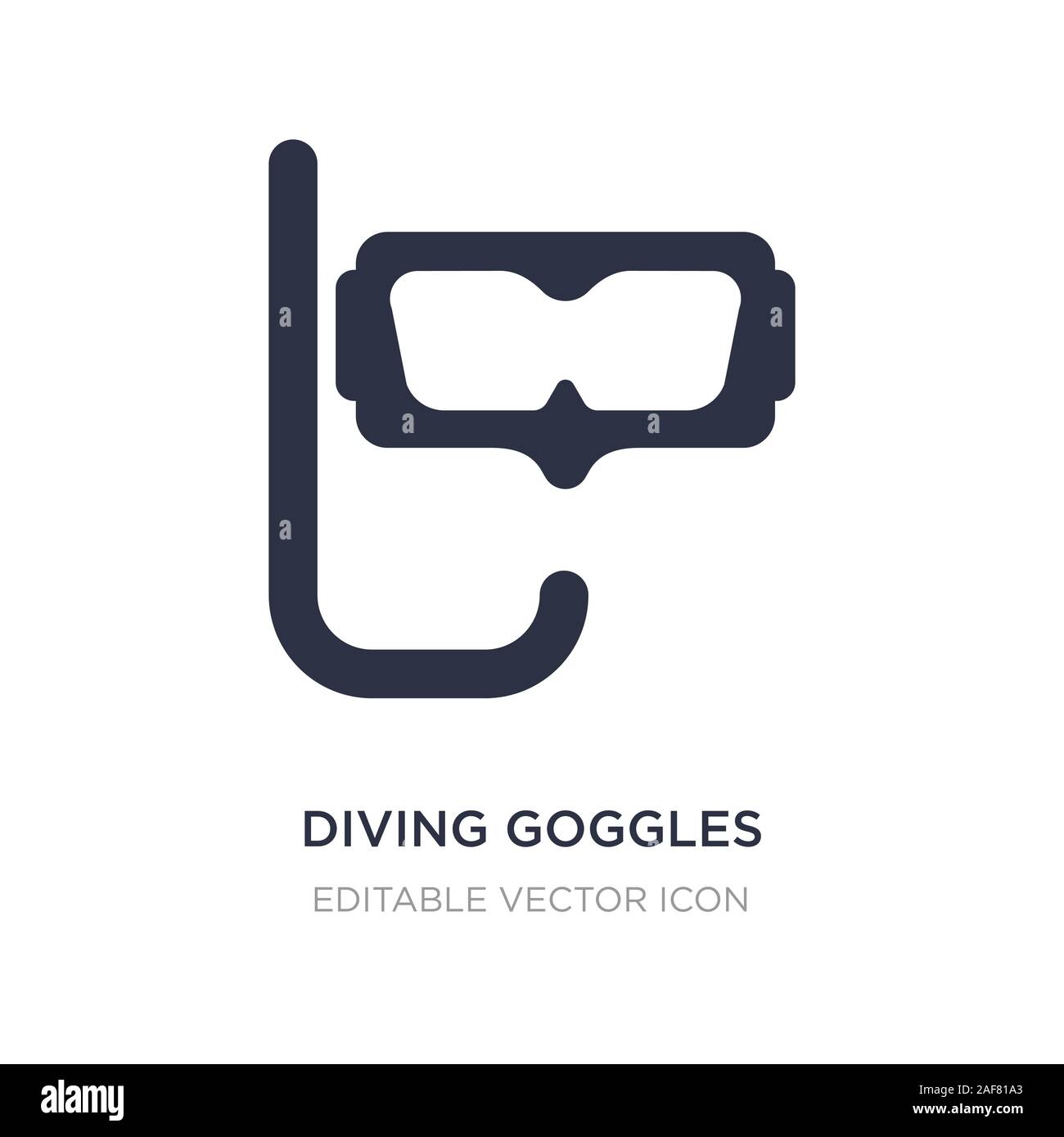 diving goggles icon on white background. Simple element illustration