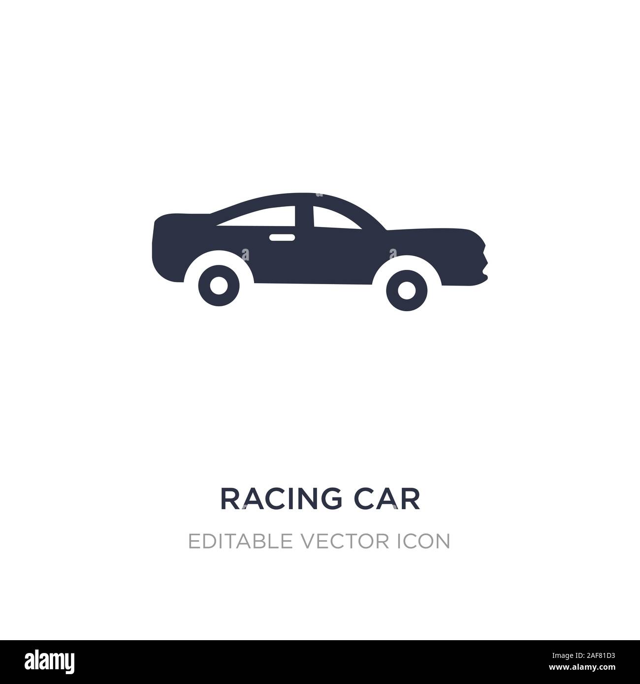 racing car icon on white background. Simple element illustration from ...