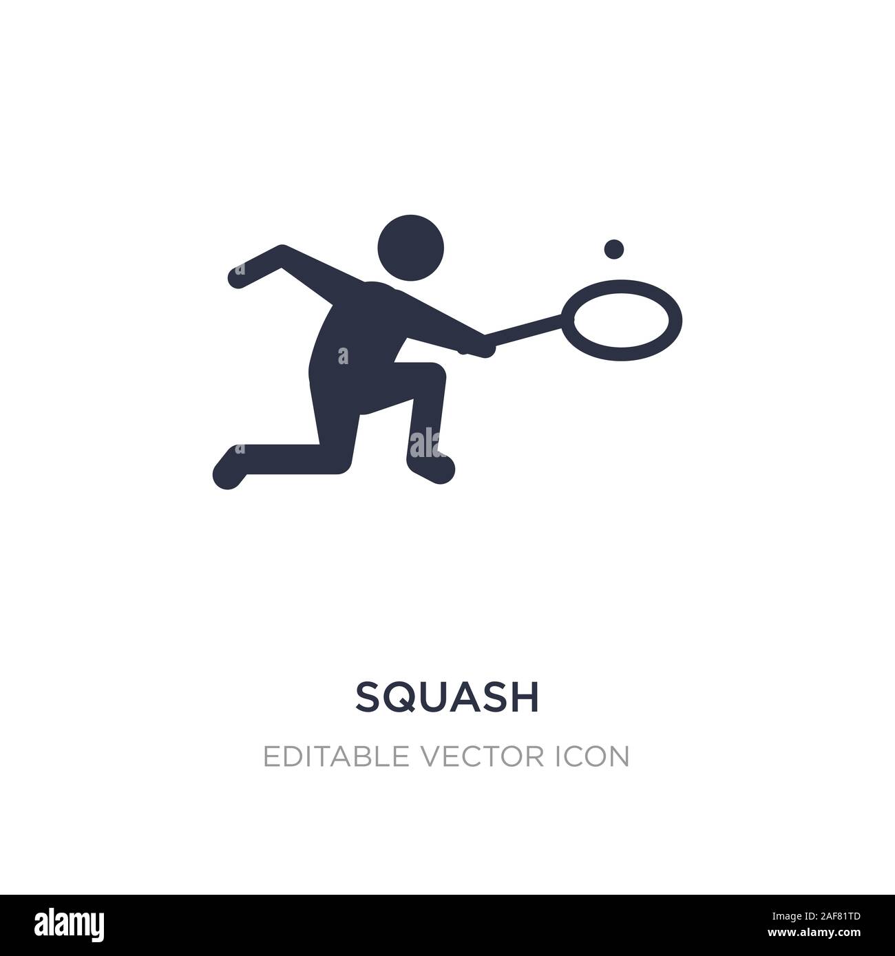 squash icon on white background. Simple element illustration from Sports concept. squash icon