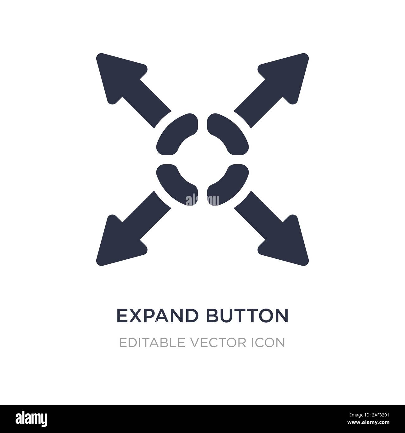 expand button icon on white background. Simple element illustration ...