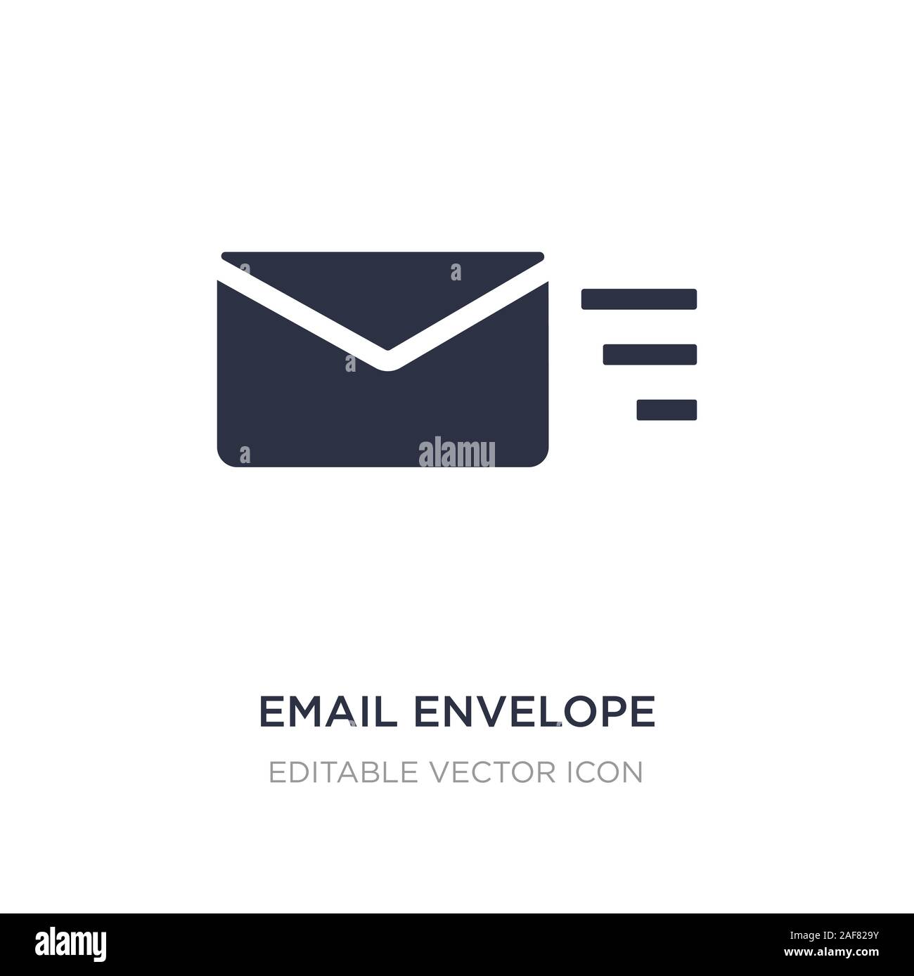 email envelope button icon on white background. Simple element ...