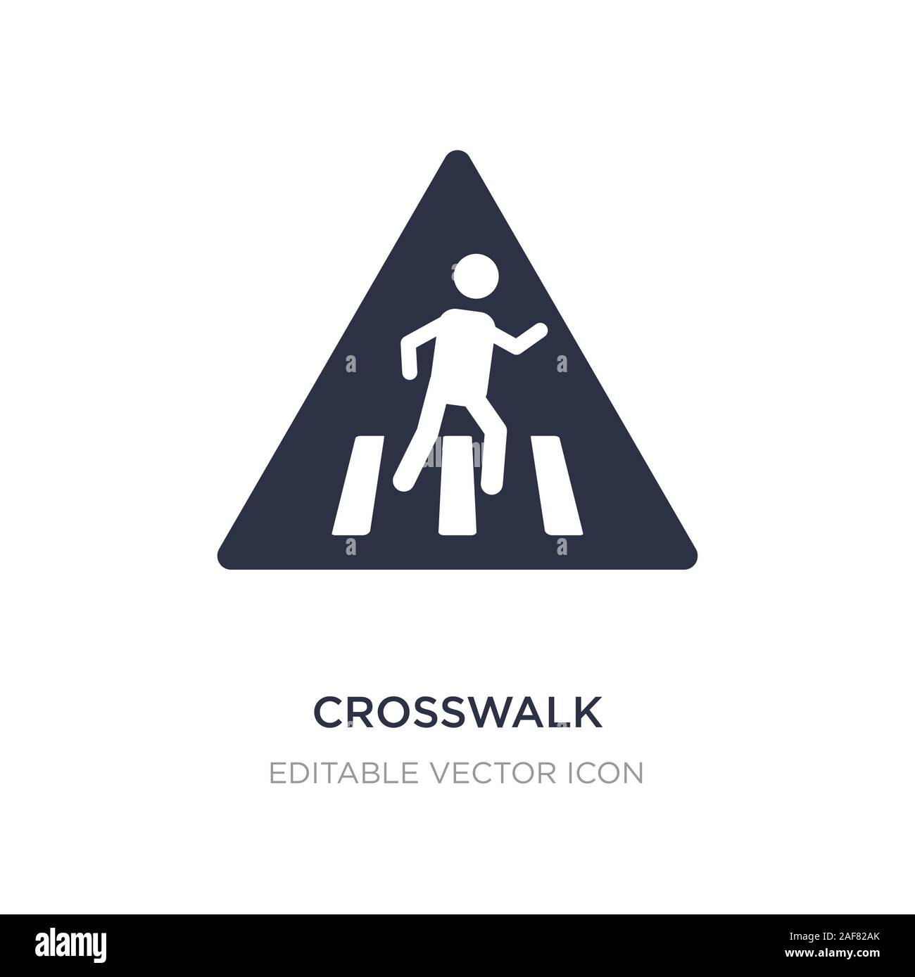 crosswalk icon on white background. Simple element illustration from Signs concept. crosswalk icon symbol design. Stock Vector
