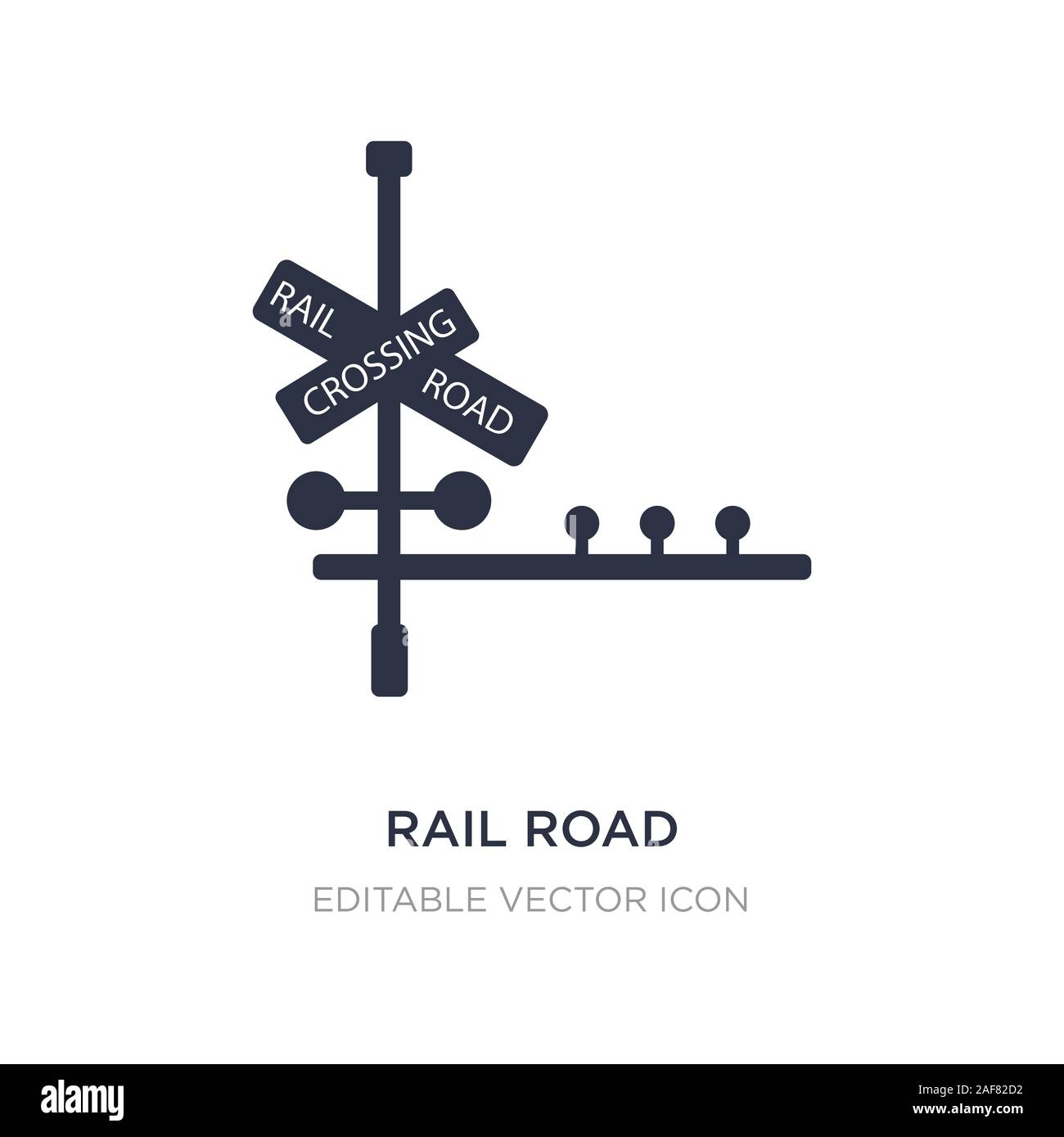 rail road crossing cross icon on white background. Simple element illustration from Signs concept. rail road crossing cross icon symbol design. Stock Vector