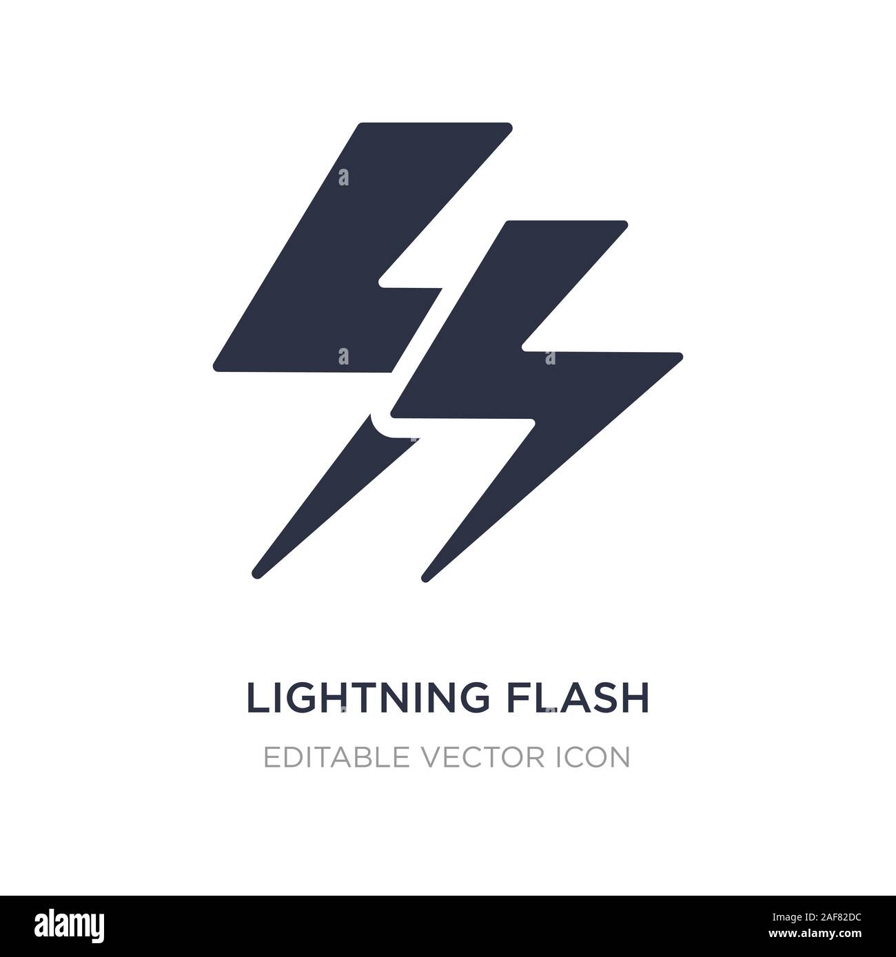 lightning flash icon on white background. Simple element illustration