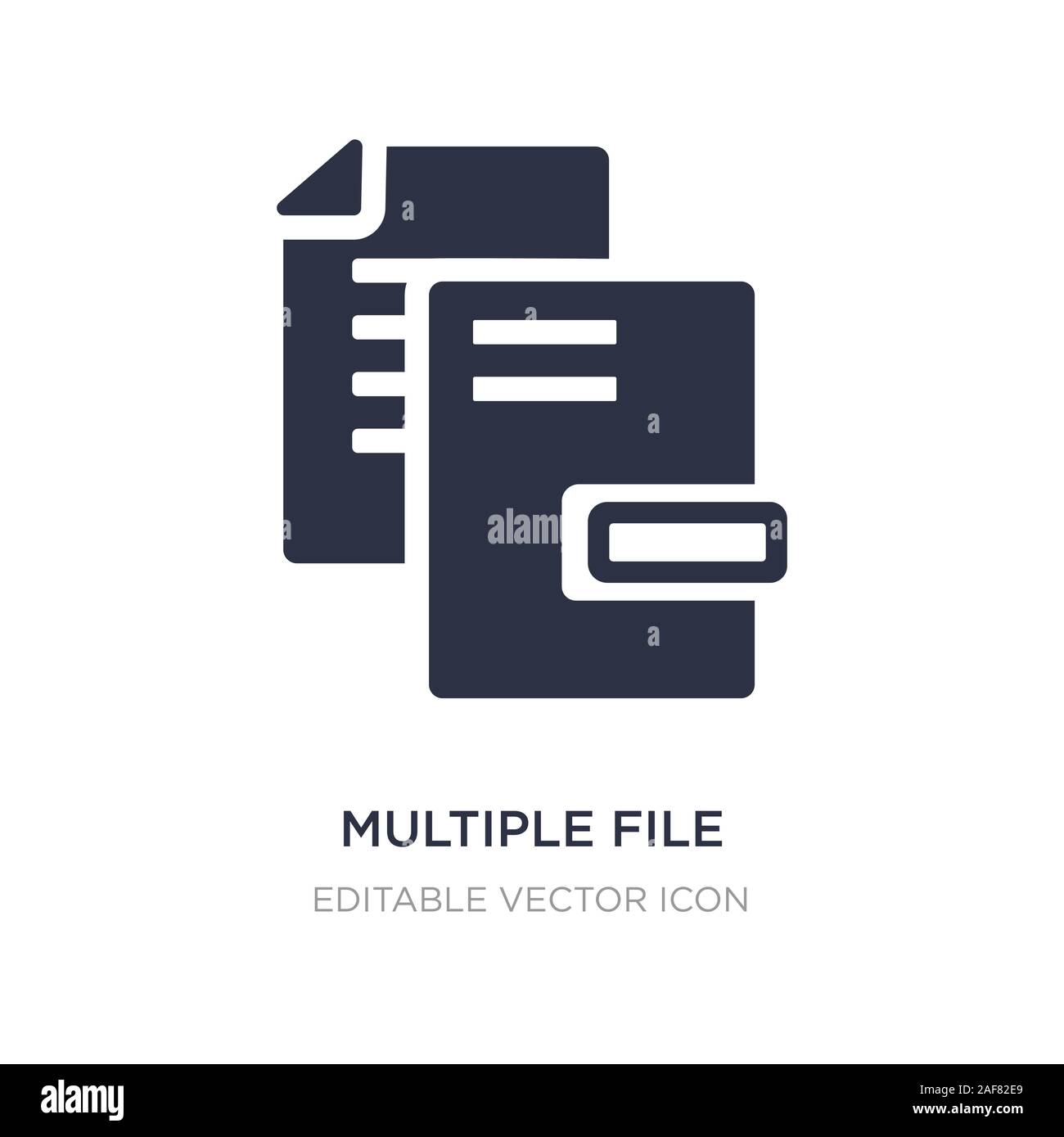 multiple file icon on white background. Simple element illustration ...