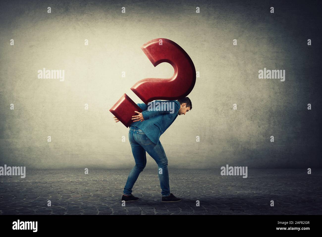 Man forced to carry his biggest questions in search of correct answer