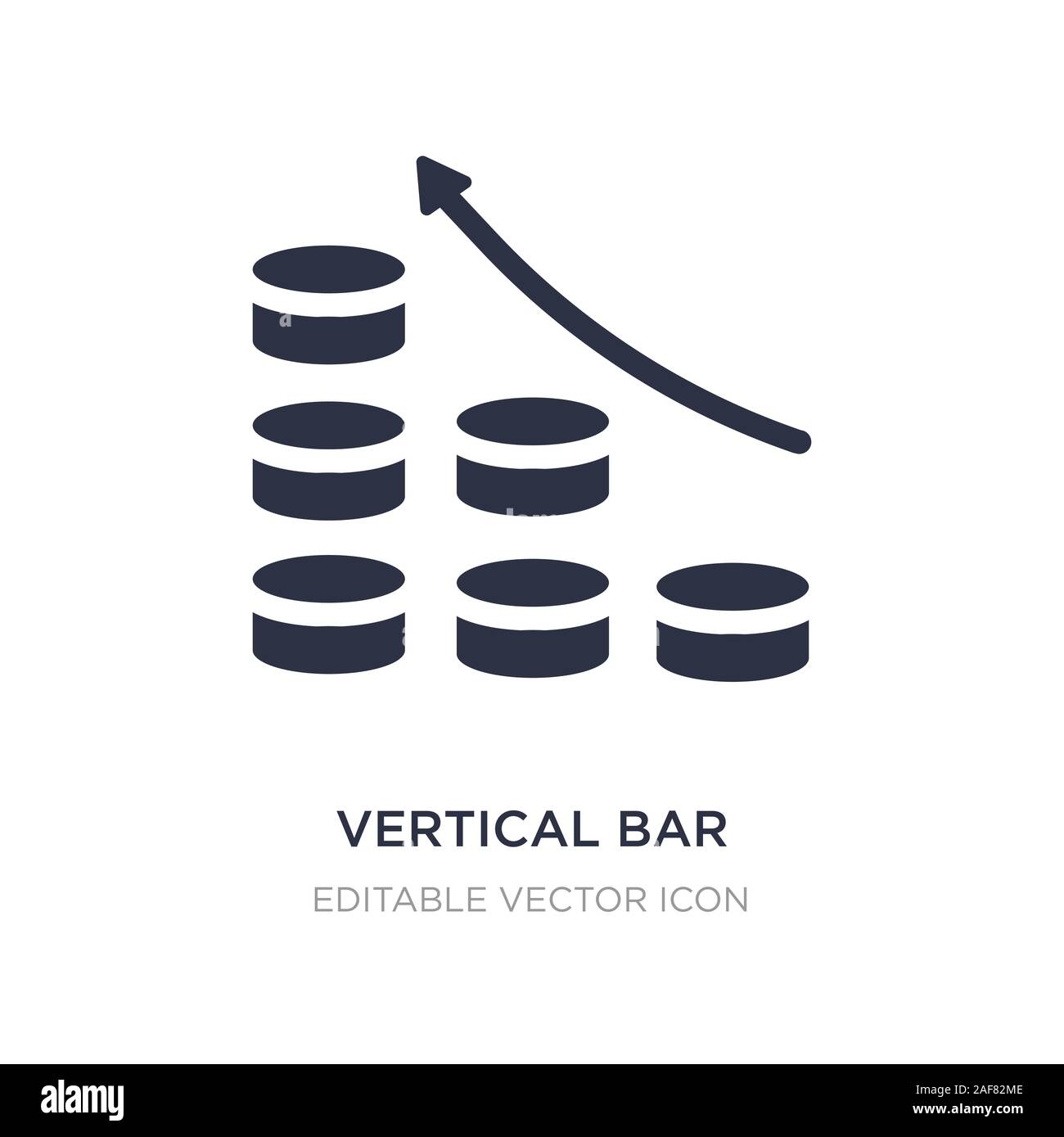 vertical bar icon on white background. Simple element illustration from