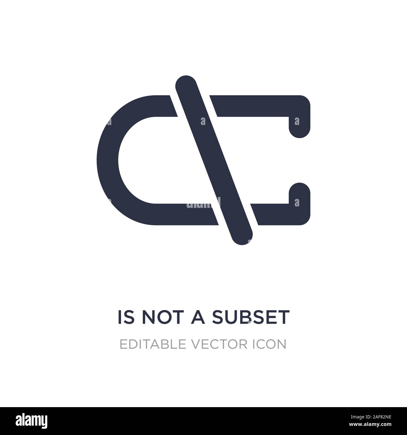 is not a subset icon on white background. Simple element illustration