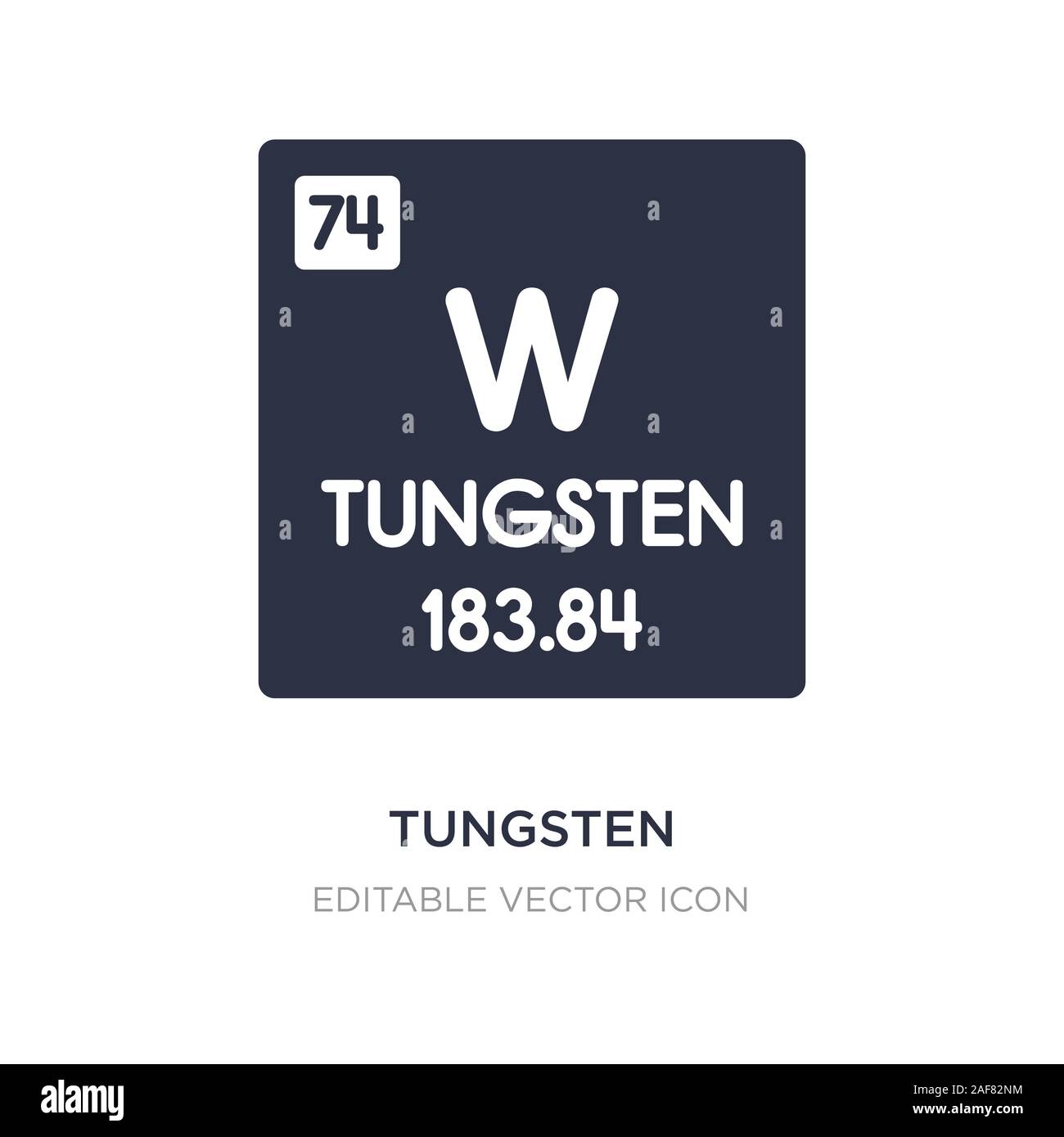 tungsten icon on white background. Simple element illustration from UI
