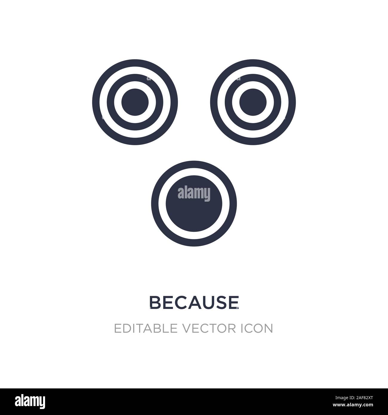 because icon on white background. Simple element illustration from