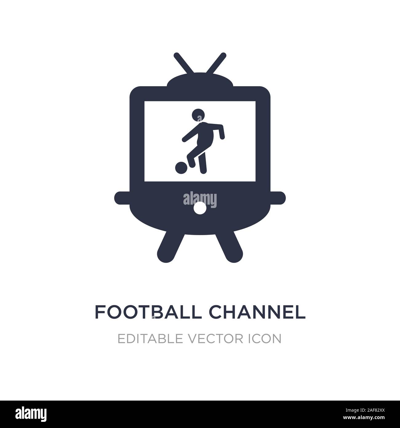 football channel icon on white background. Simple element illustration from Sports concept. football channel icon symbol design. Stock Vector