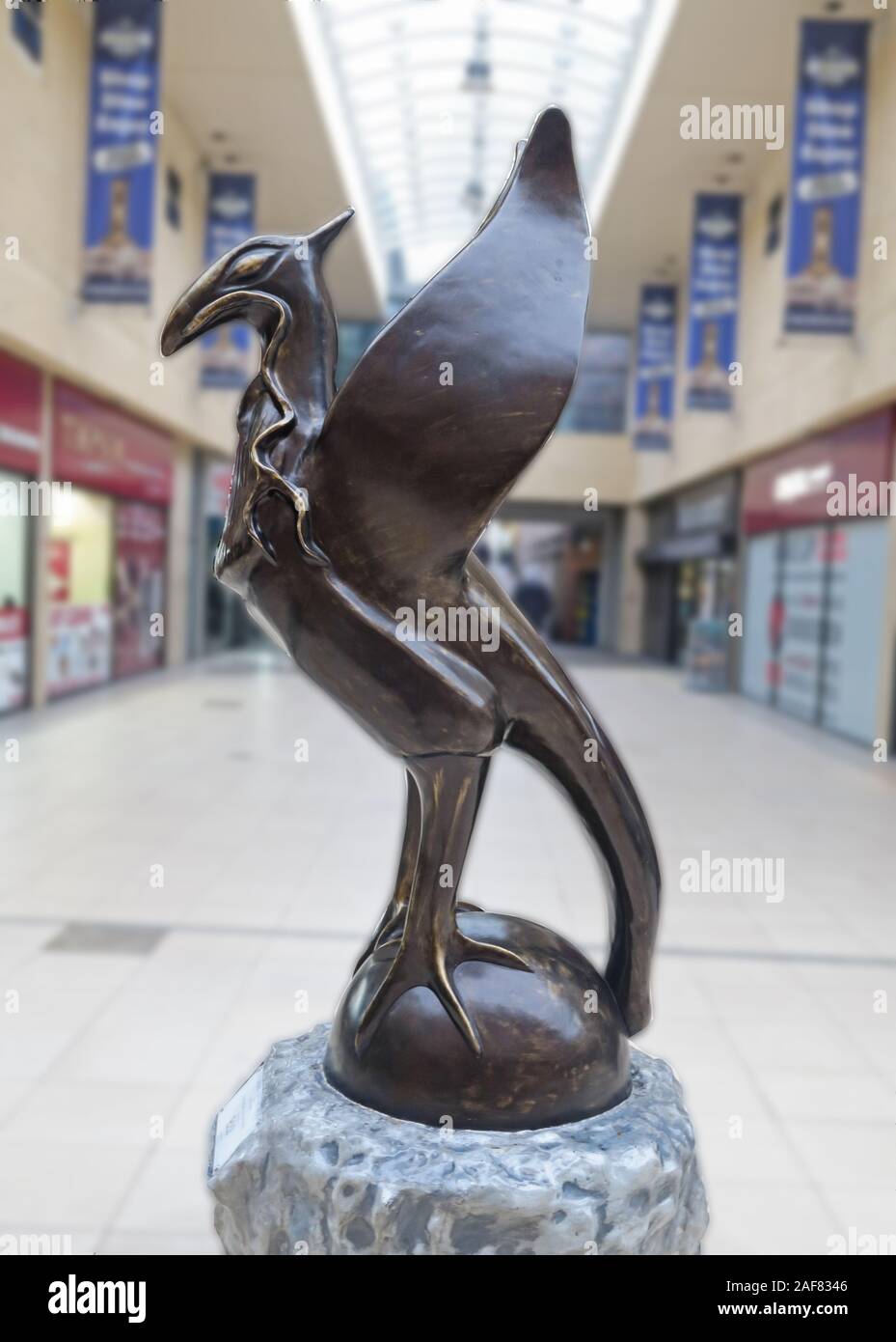 Liver Bird statue, Central Station, Ranelagh Street, Liverpool,Merseyside,England,UK, L1 1JT Stock Photo
