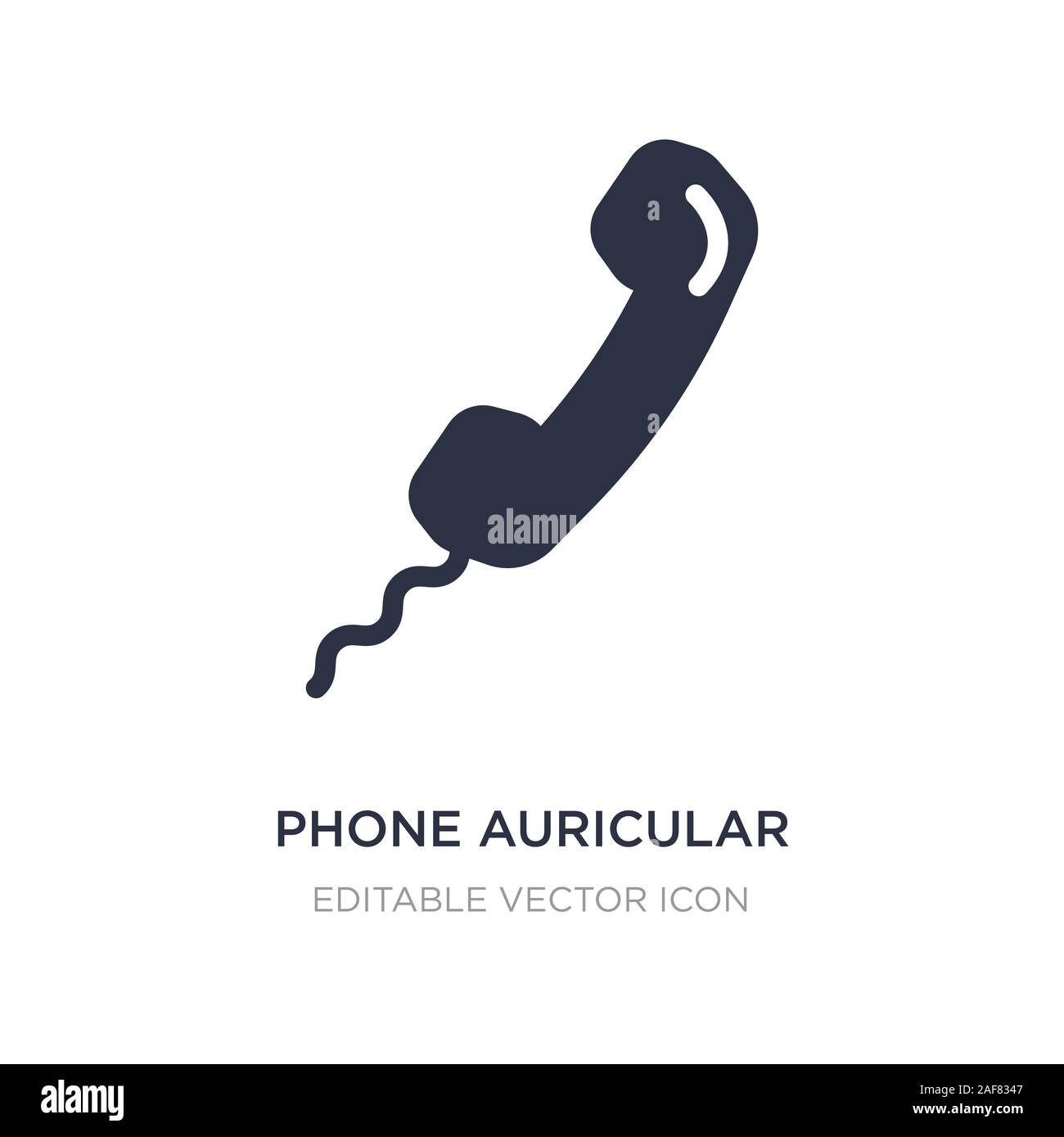 phone auricular with cable icon on white background. Simple element illustration from Tools and utensils concept. phone auricular with cable icon symb Stock Vector