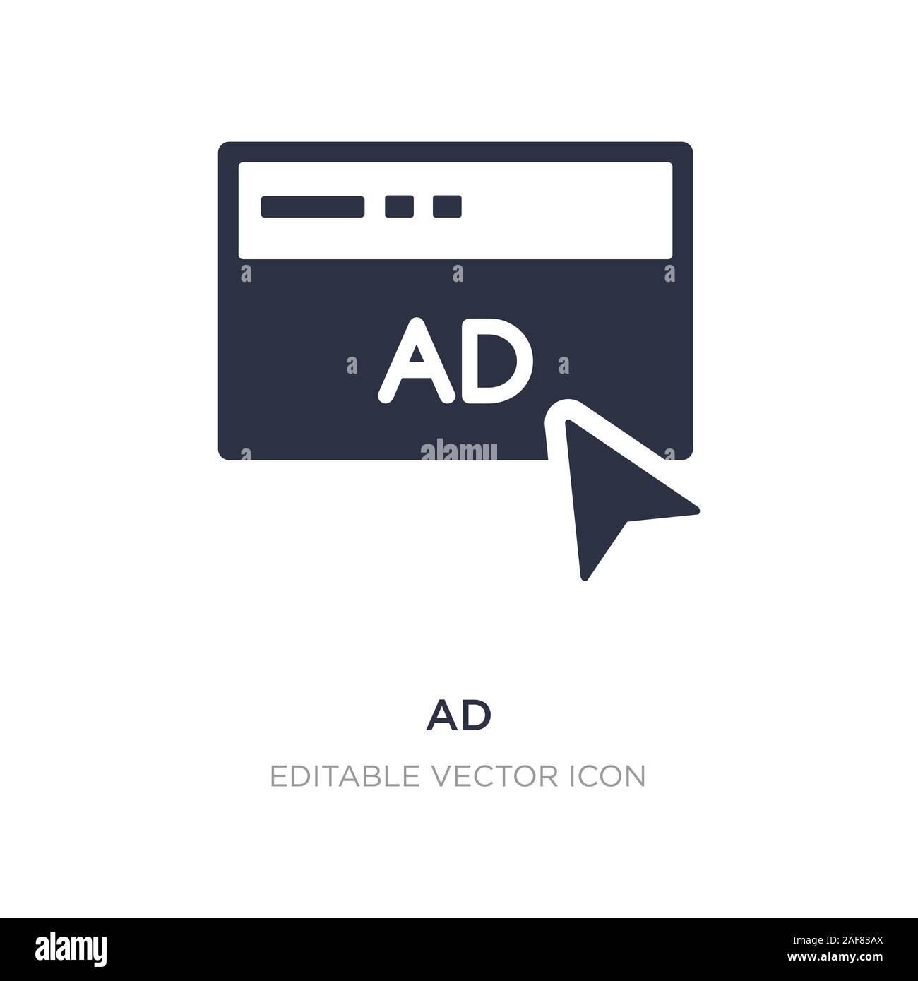 ad icon on white background. Simple element illustration from Social ...