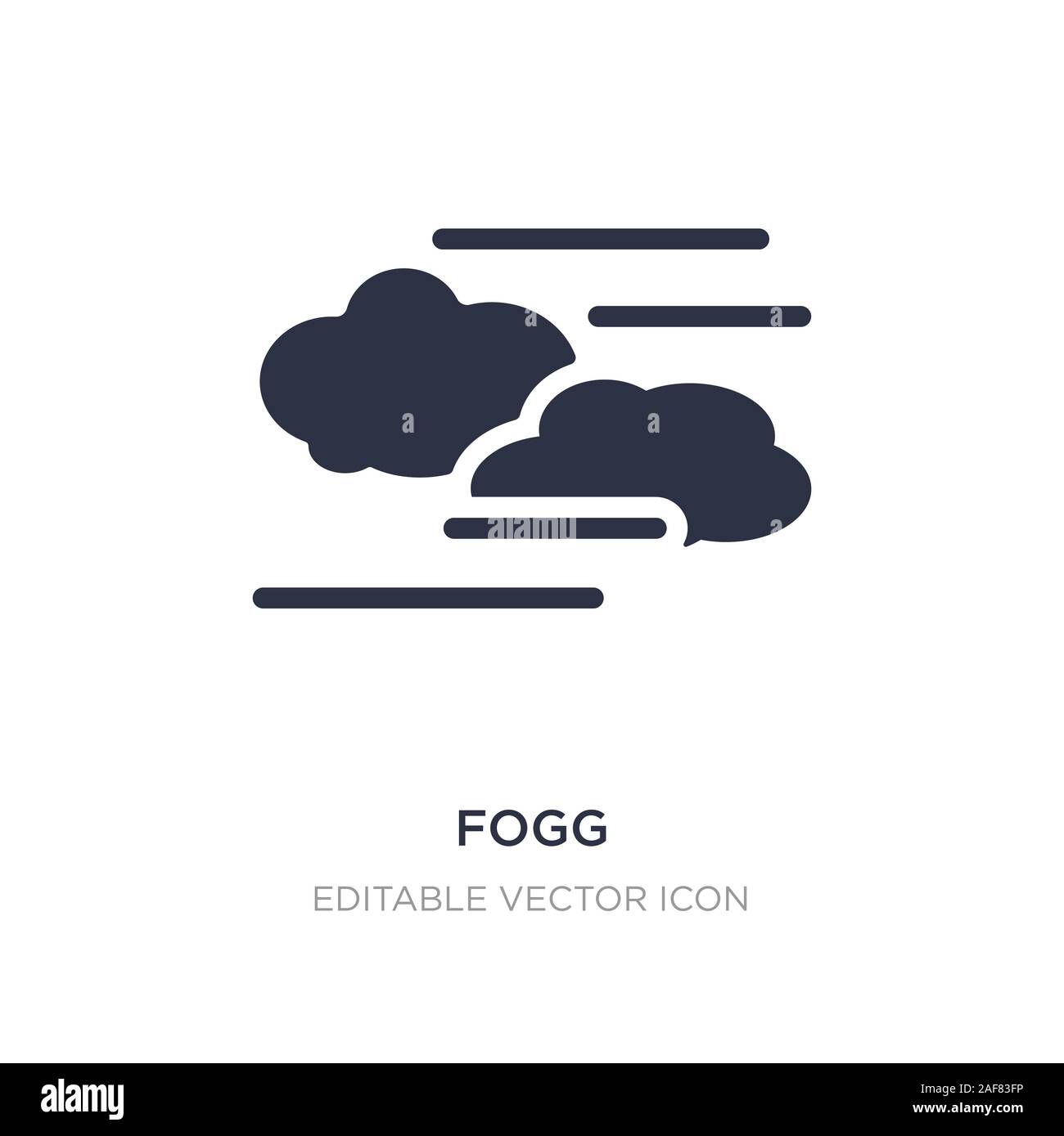 fogg icon on white background. Simple element illustration from Weather