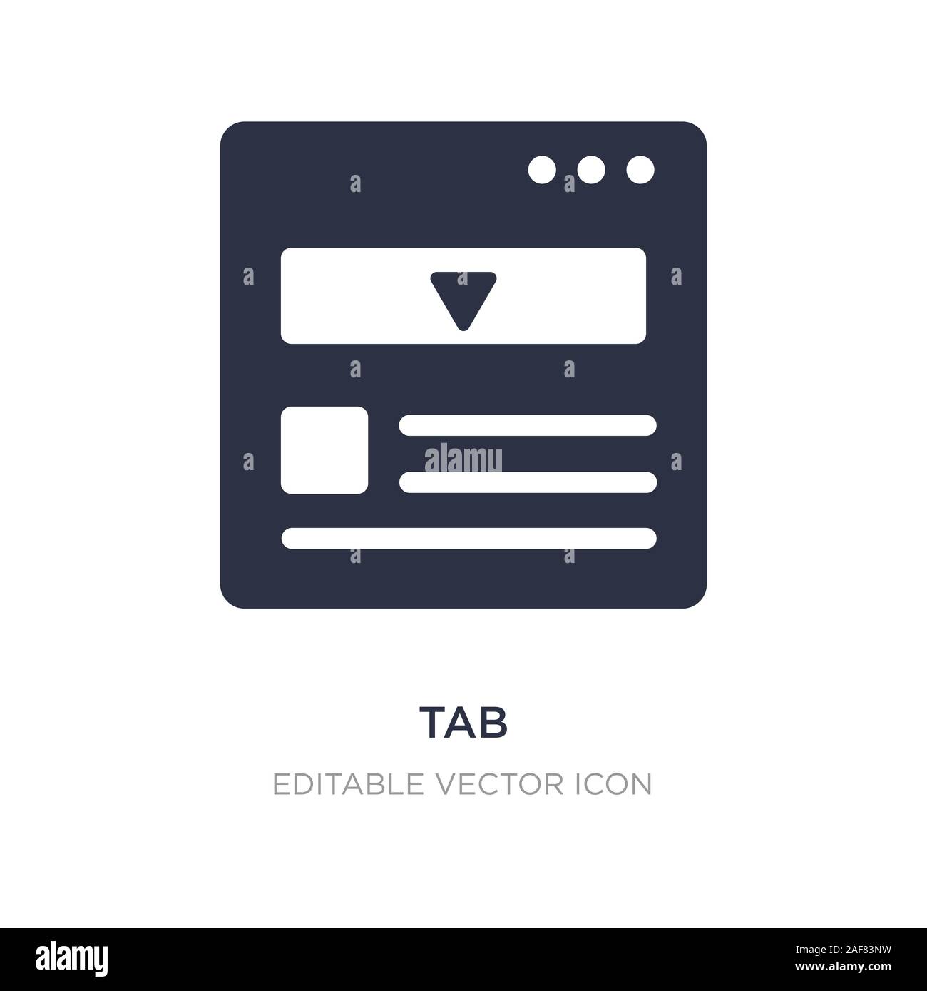 Tab Icon On White Background Simple Element Illustration From Web