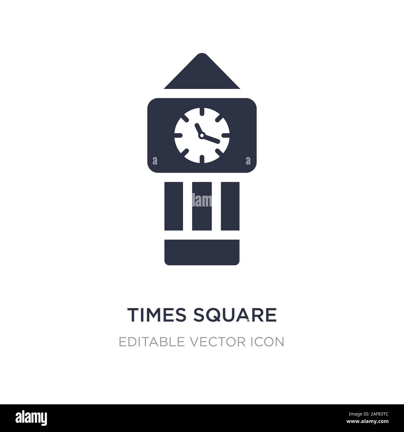 times square icon on white background. Simple element illustration from Tools and utensils concept. times square icon symbol design. Stock Vector