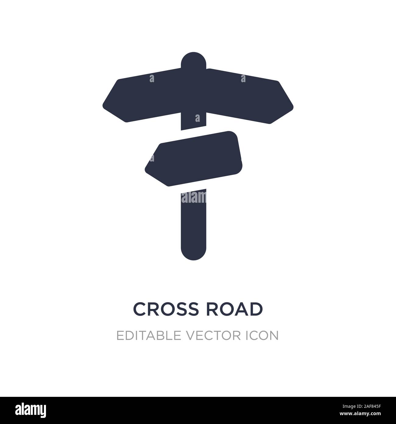 cross road icon on white background. Simple element illustration from