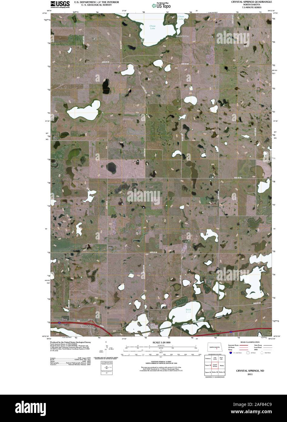 Map of crystal springs hi res stock - Usgs Topo Map North Dakota Nd Crystal Springs 20110324 Tm Restoration 2AF84C9 