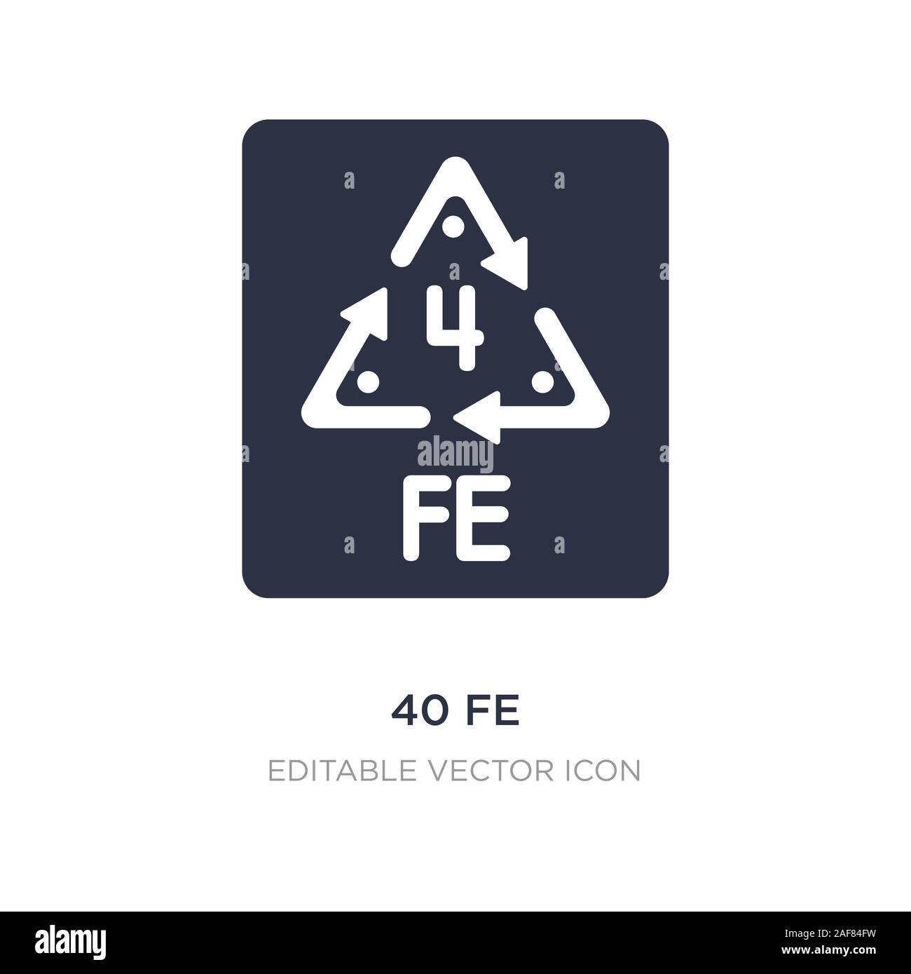 40 fe icon on white background. Simple element illustration from UI ...