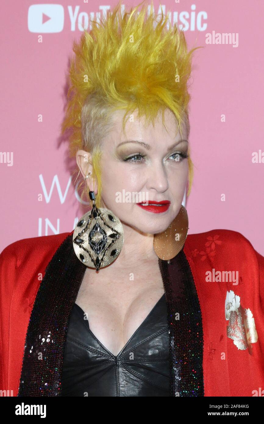 December 12, 2019, Los Angeles, CA, USA: LOS ANGELES - DEC 12:  Cyndi Lauper at the 2019 Billboard Women in Music Event at Hollywood Palladium on December 12, 2019 in Los Angeles, CA (Credit Image: © Kay Blake/ZUMA Wire) Stock Photo