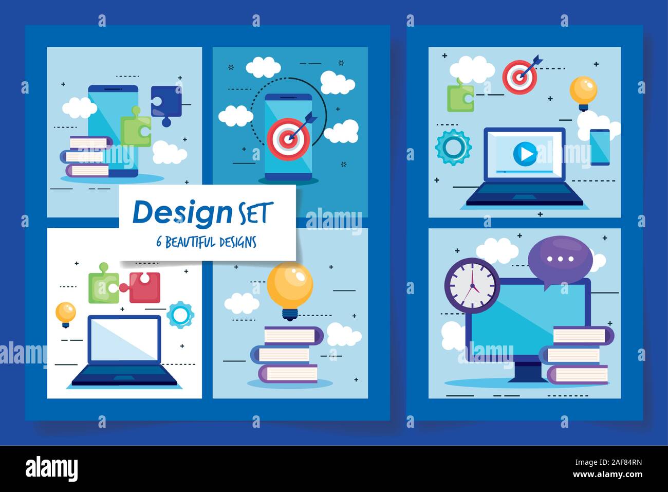 six designs of teamwork set icons Stock Vector Image & Art - Alamy