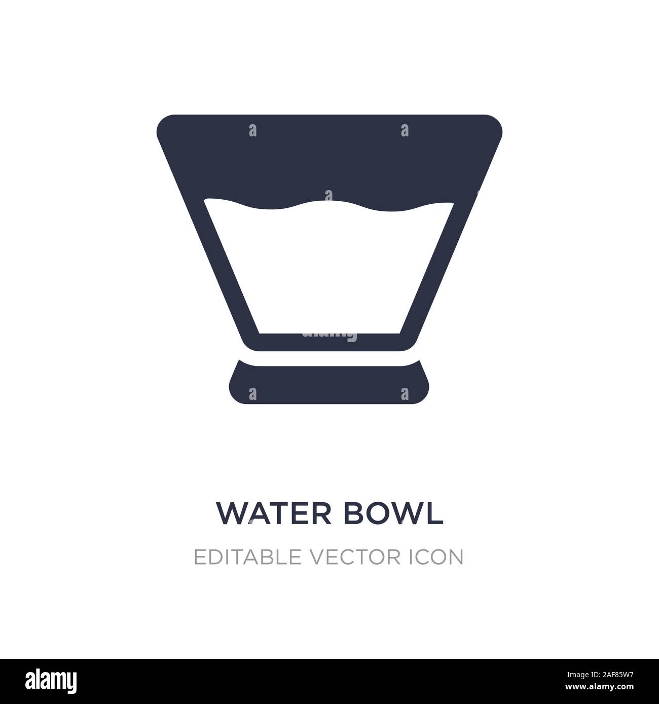 water bowl icon on white background. Simple element illustration from