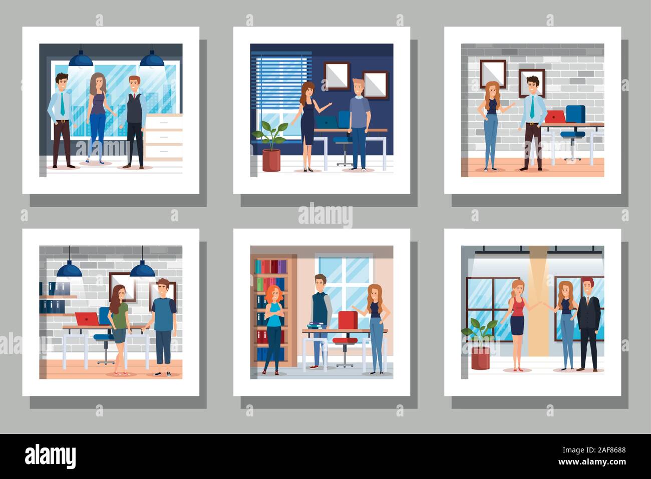 bundle of business people in the workplace Stock Vector Image & Art - Alamy
