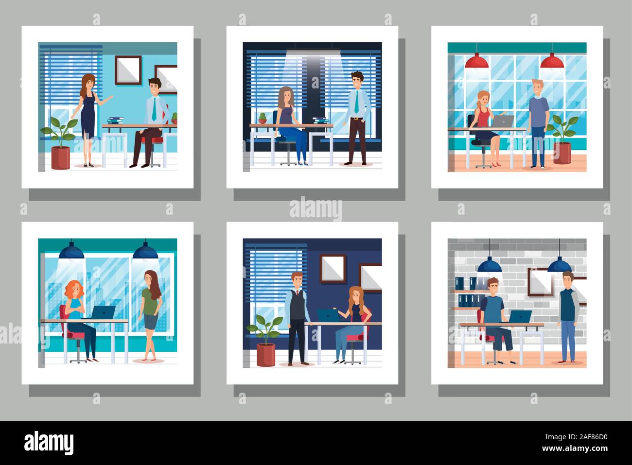 bundle of business people in the workplace Stock Vector Image & Art - Alamy