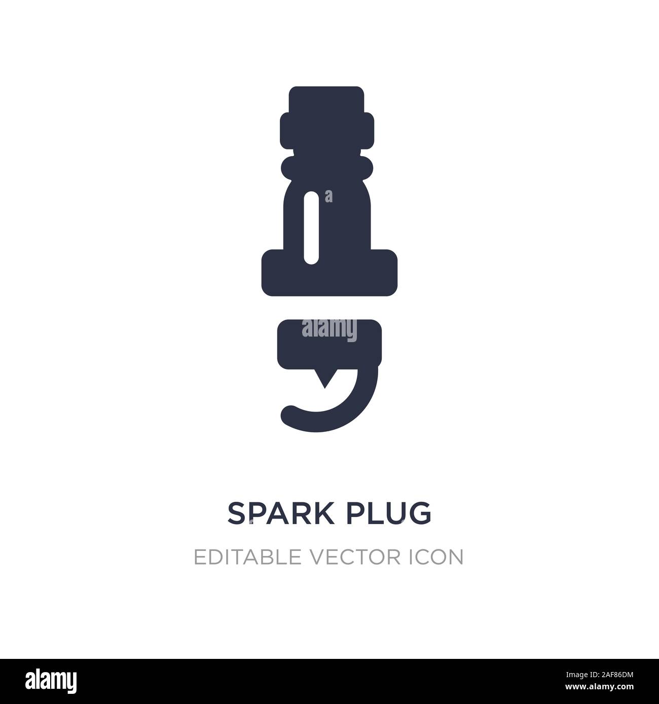 spark plug icon on white background. Simple element illustration from