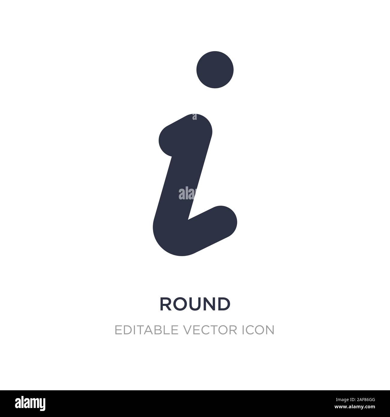 round information button icon on white background. Simple element ...