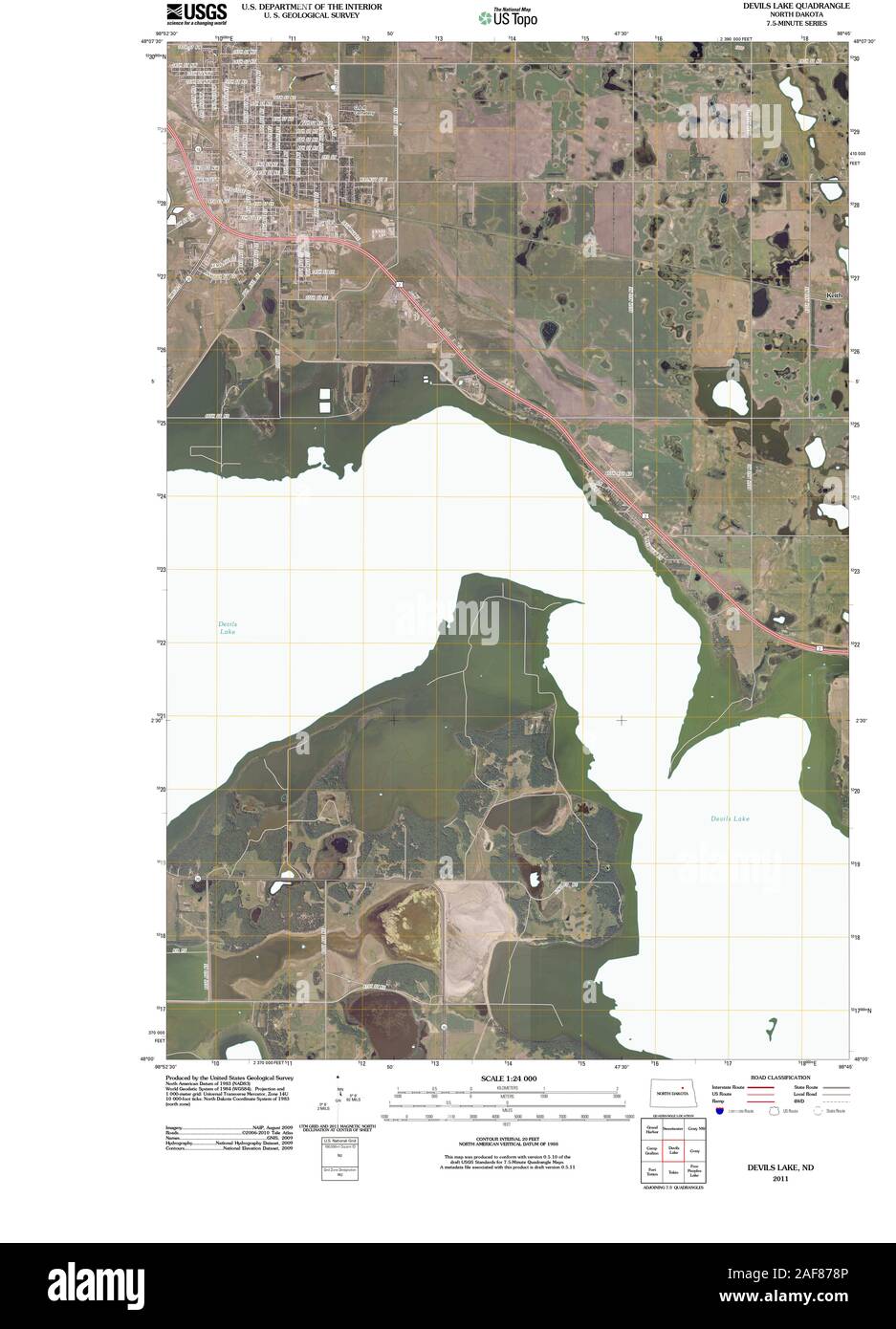 Devils Lake Nd Fishing Map Devils Lake North Dakota Hi Res Stock Photography And Images Alamy