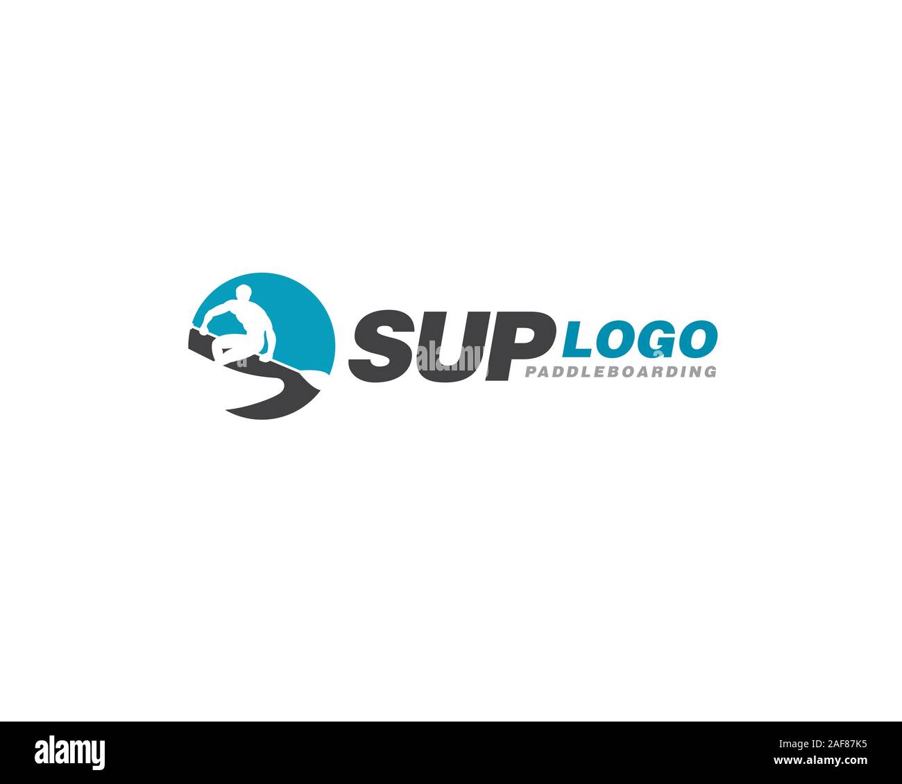 paddleboarding logo 2 Stock Vector