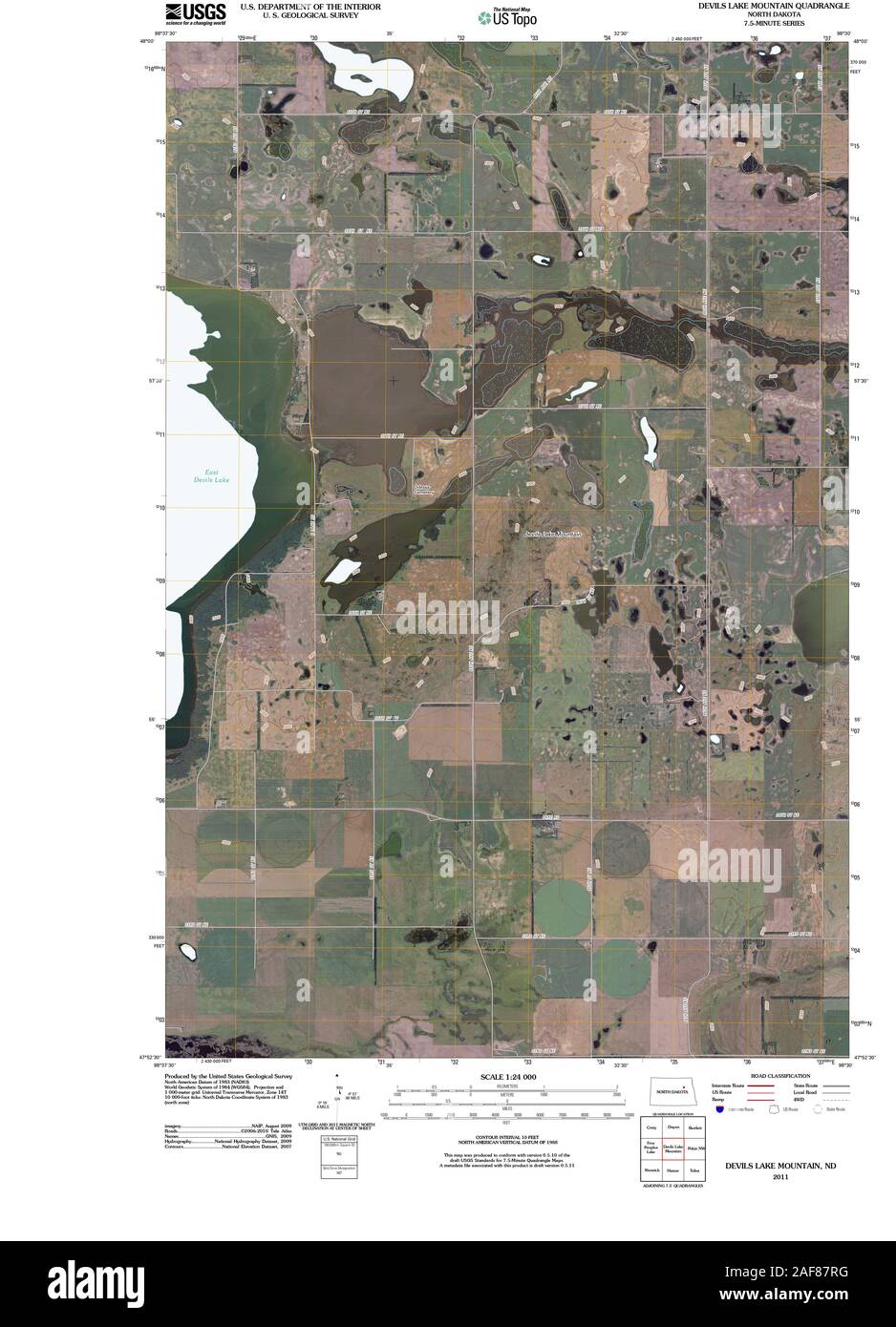 Map of devils lake hires stock photography and images Alamy