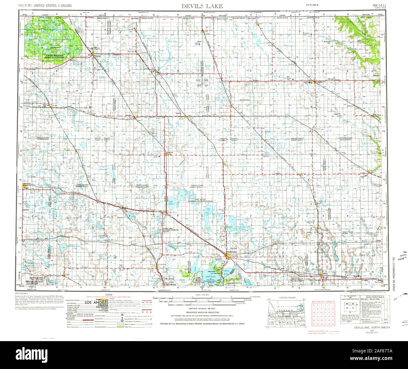 Devils lake north dakota map hires stock photography and images Alamy