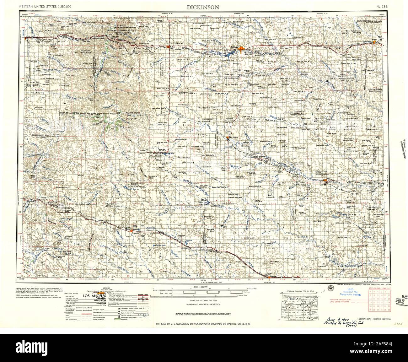 Dickinson map Cut Out Stock Images & Pictures Alamy