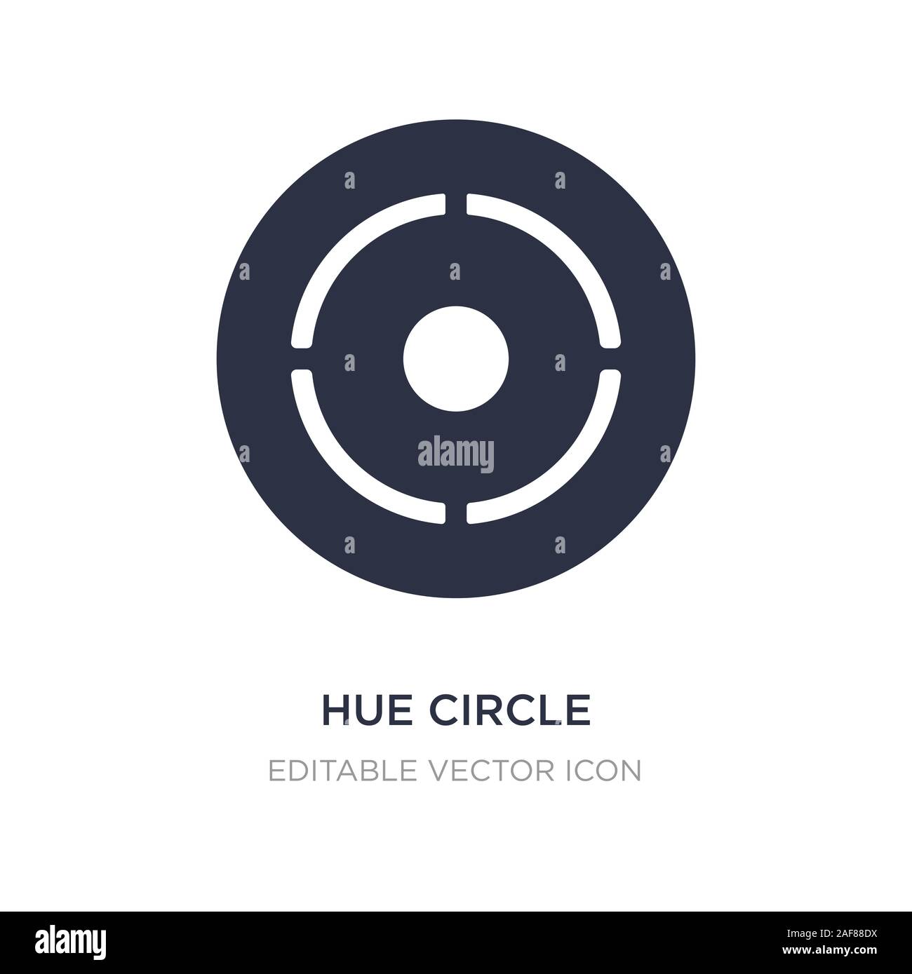 hue circle icon on white background. Simple element illustration from
