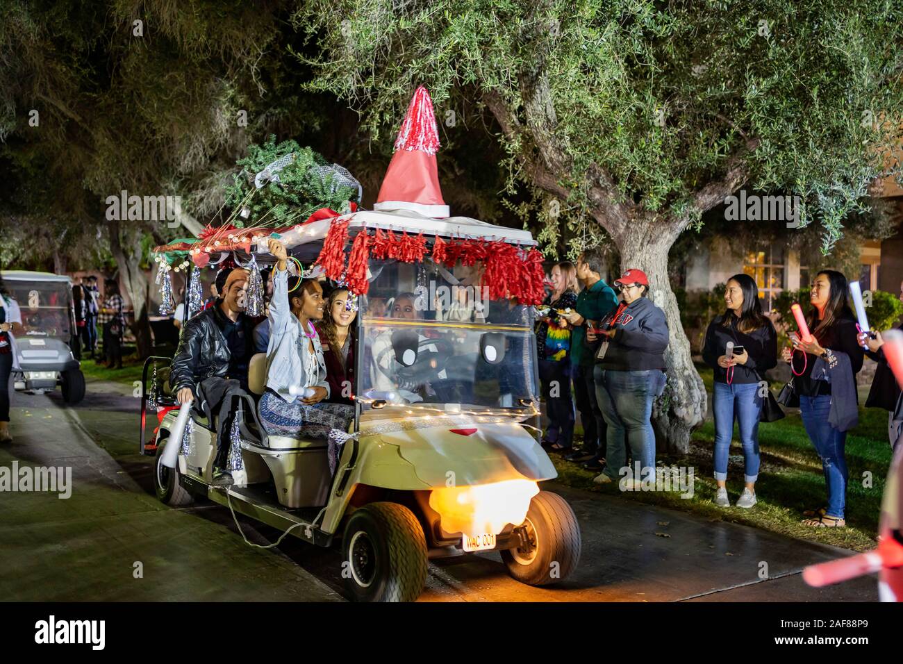 Las Vegas, NOV 19 Golf cart parade in Rebel Festival on NOV