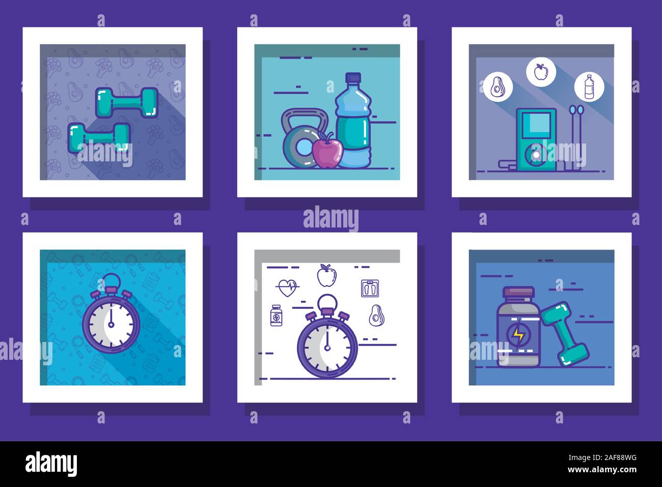 bundle of designs of lifestyle healthy and icons Stock Vector Image ...