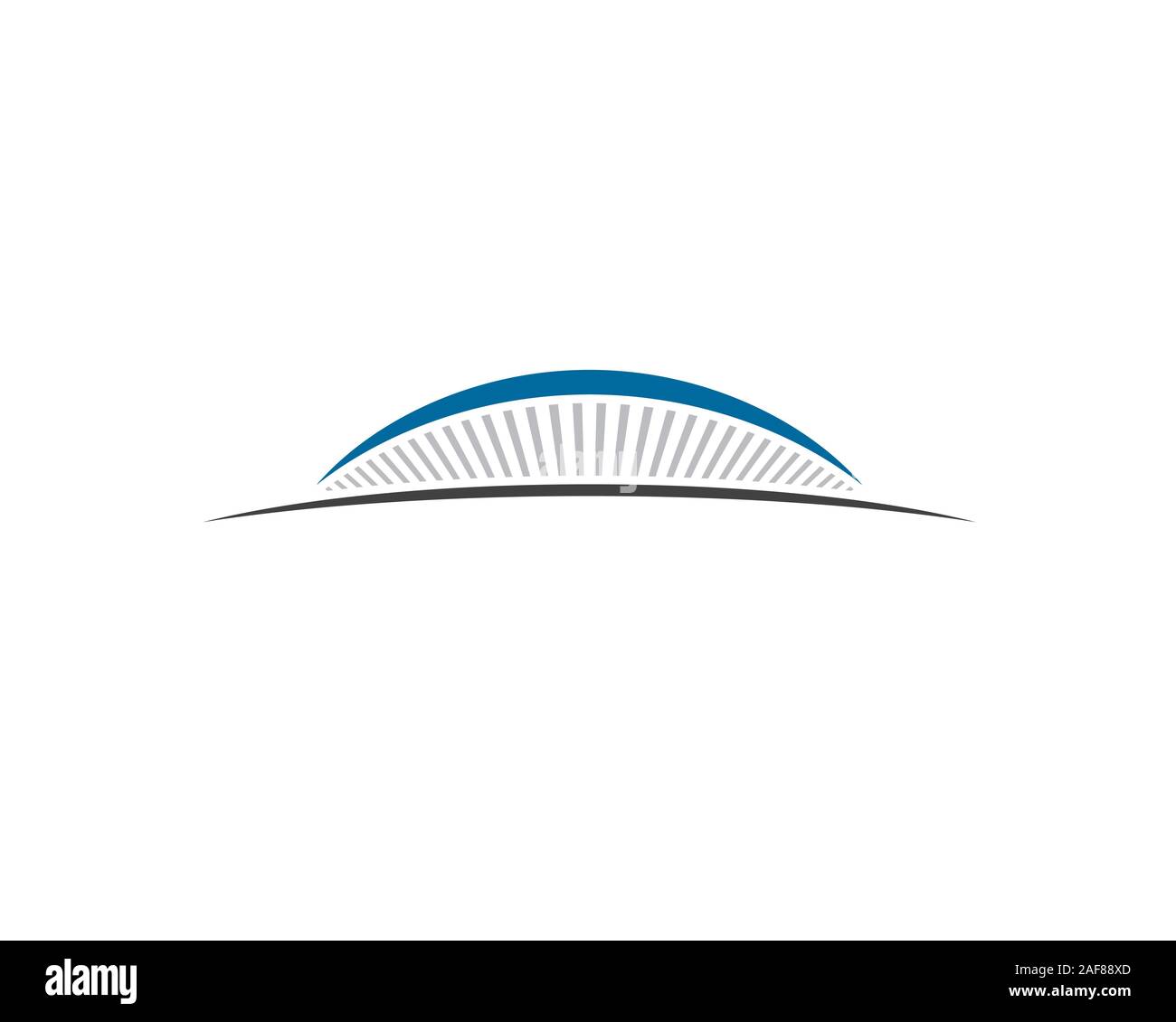 simple modern slim bridge logo Stock Vector