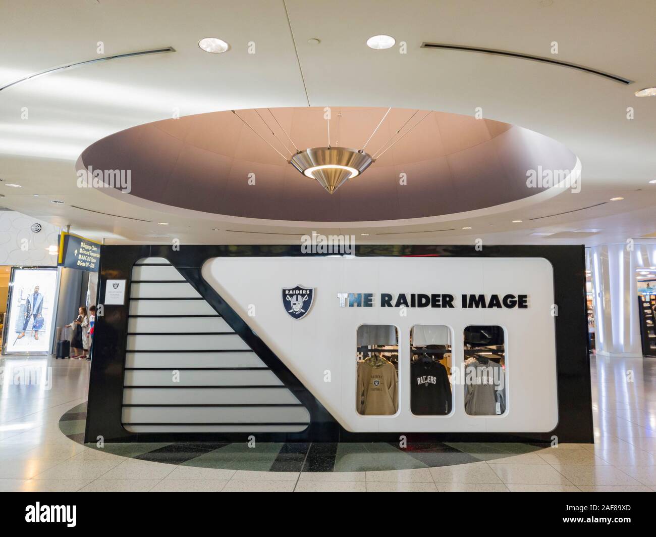 Las Vegas, OCT 16: Raiders gift shop inside of the famous McCarran