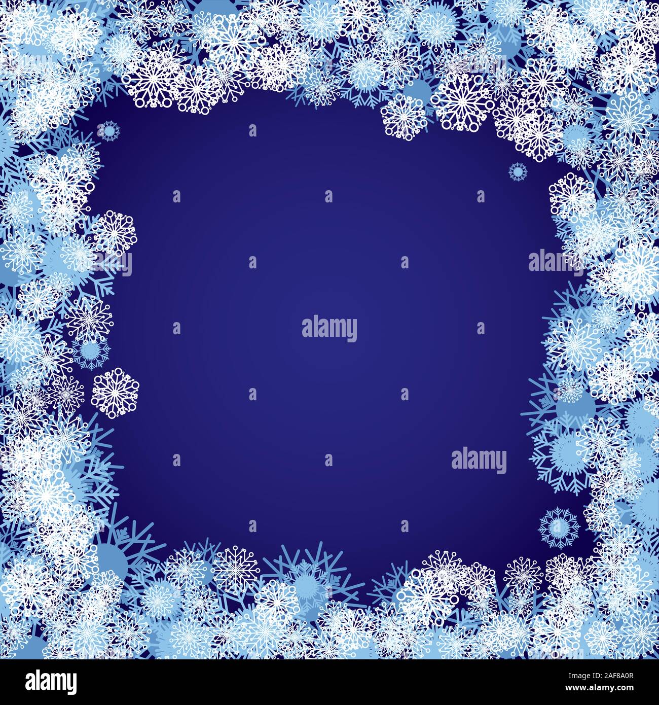 Blue christmas background with snowflakes, vector illustration Stock ...